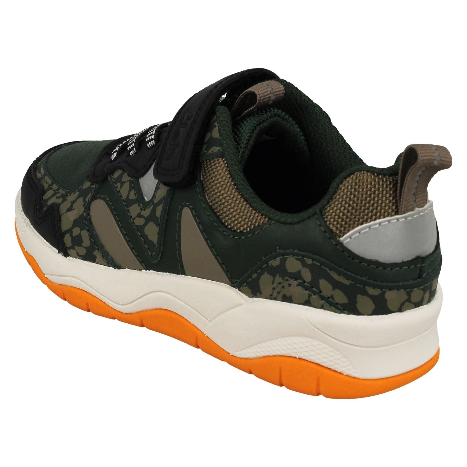 Childrens Clarks Stylish Big Cat Inspired Claw Detailed Trainers Clowder Run K - Picture 6 of 29