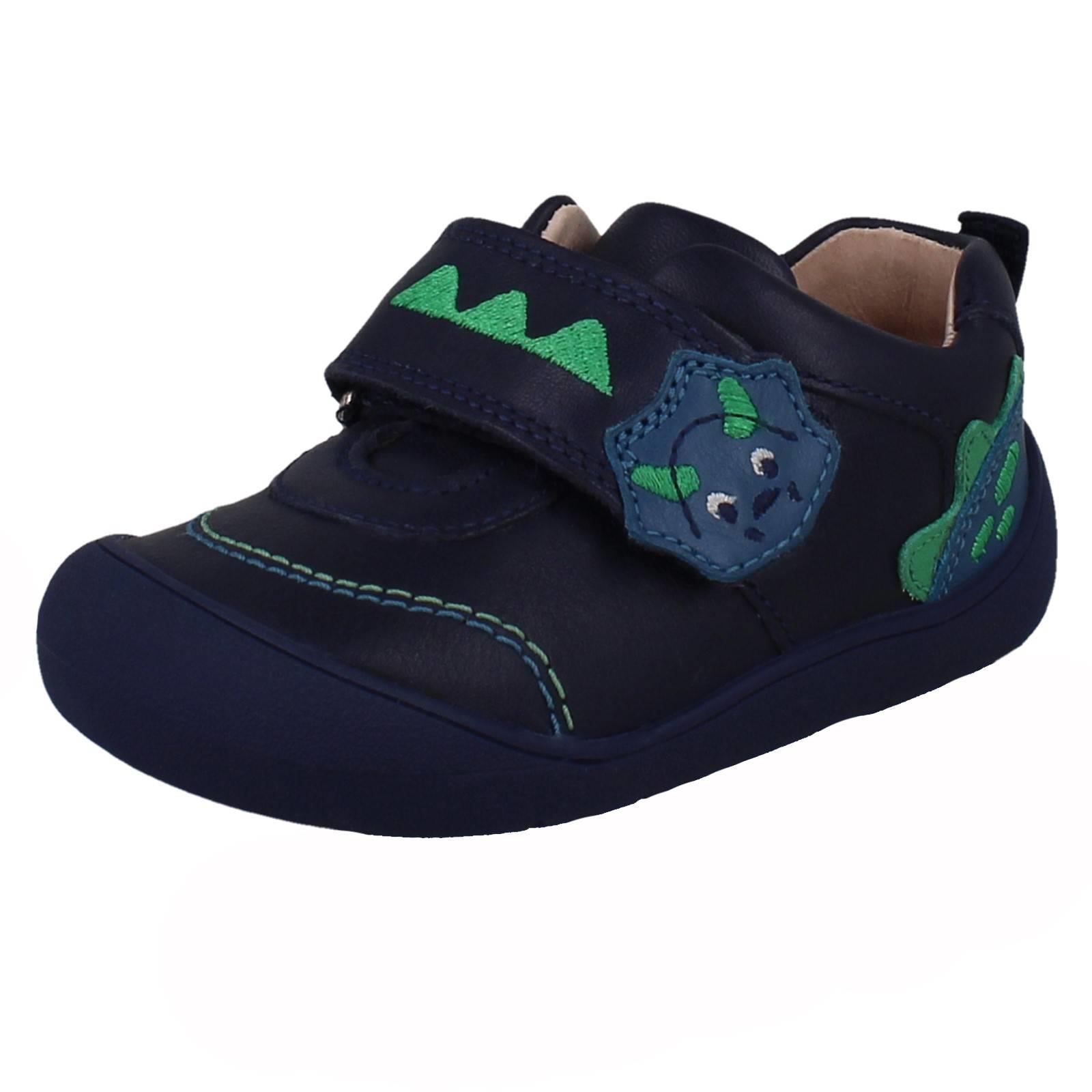 Boys Startrite Padded Soft Leather First Walking Dinosaur Shoes Tread - Picture 2 of 10