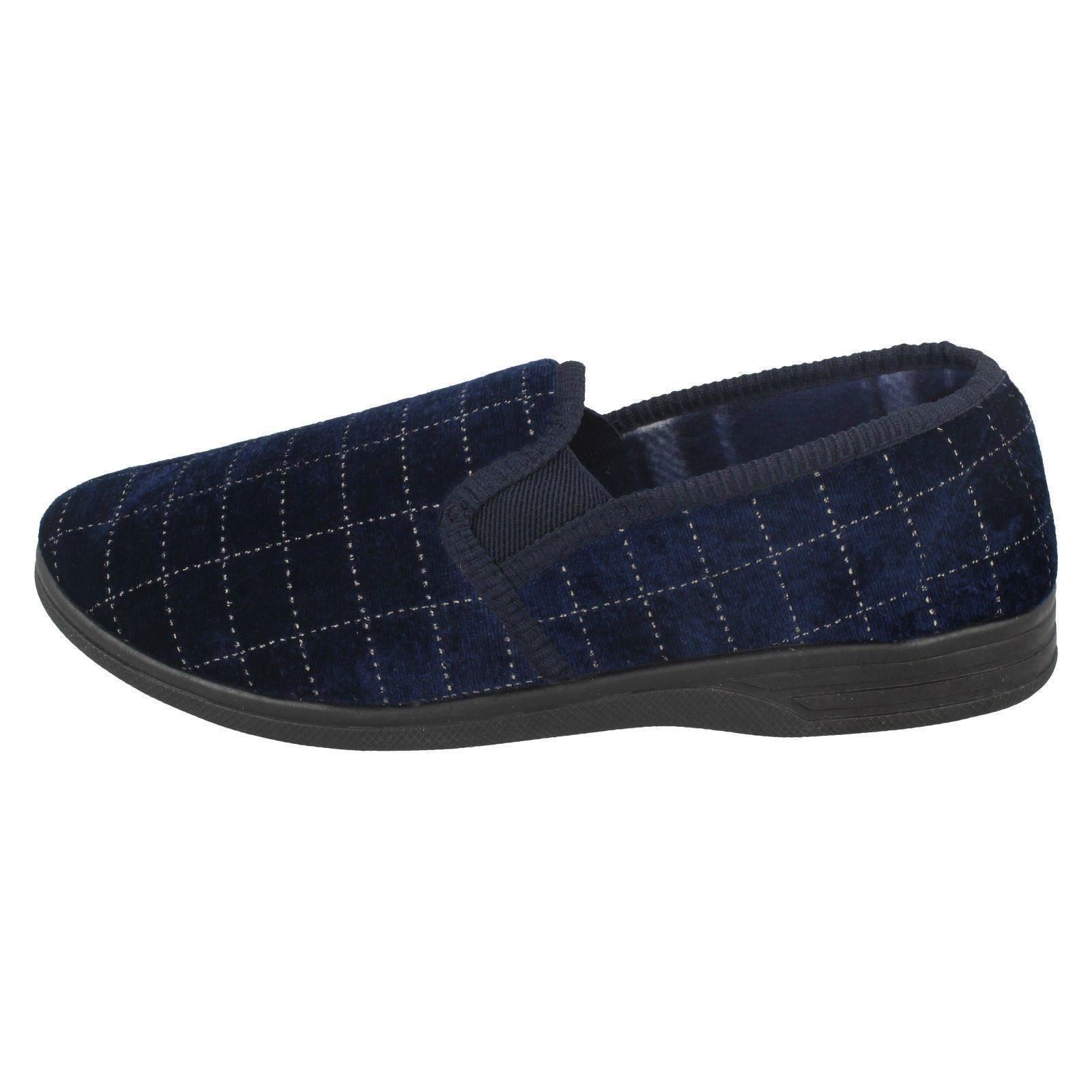 Mens Spot On Check Casual Slippers - Picture 12 of 19