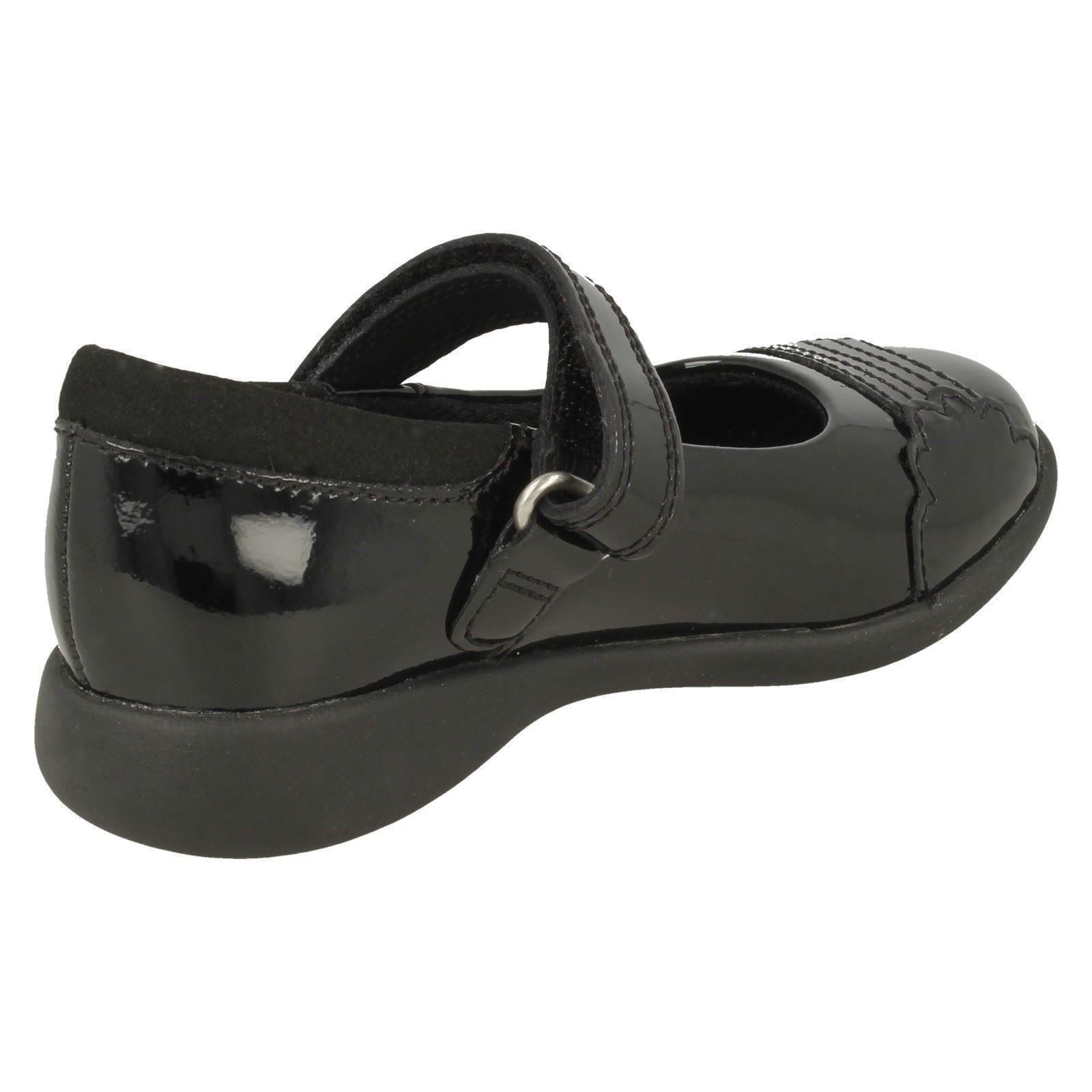 Mädchen Clarks Smart Regenbogen Detailliert Schulschuhe Etch Strahl - Picture 15 of 19