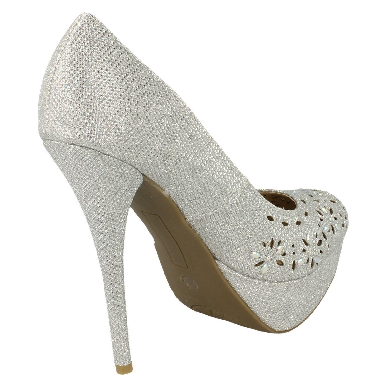 Tacones de aguja brillantes Anne Michelle para dama - Imagen 16 de 19