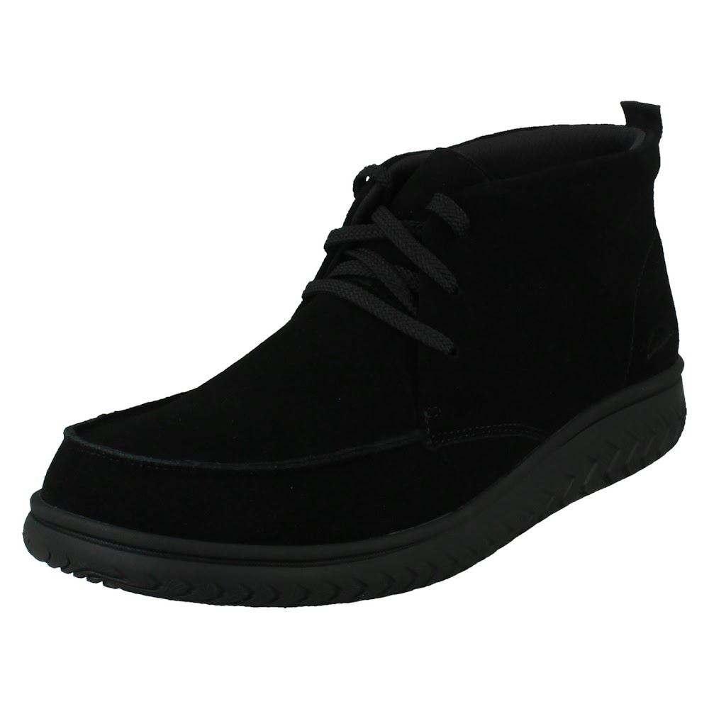 Mens Clarks Suede Leather Moccasin Lace Up Smart Casual Boots: RelaxLite Moc - Picture 2 of 19
