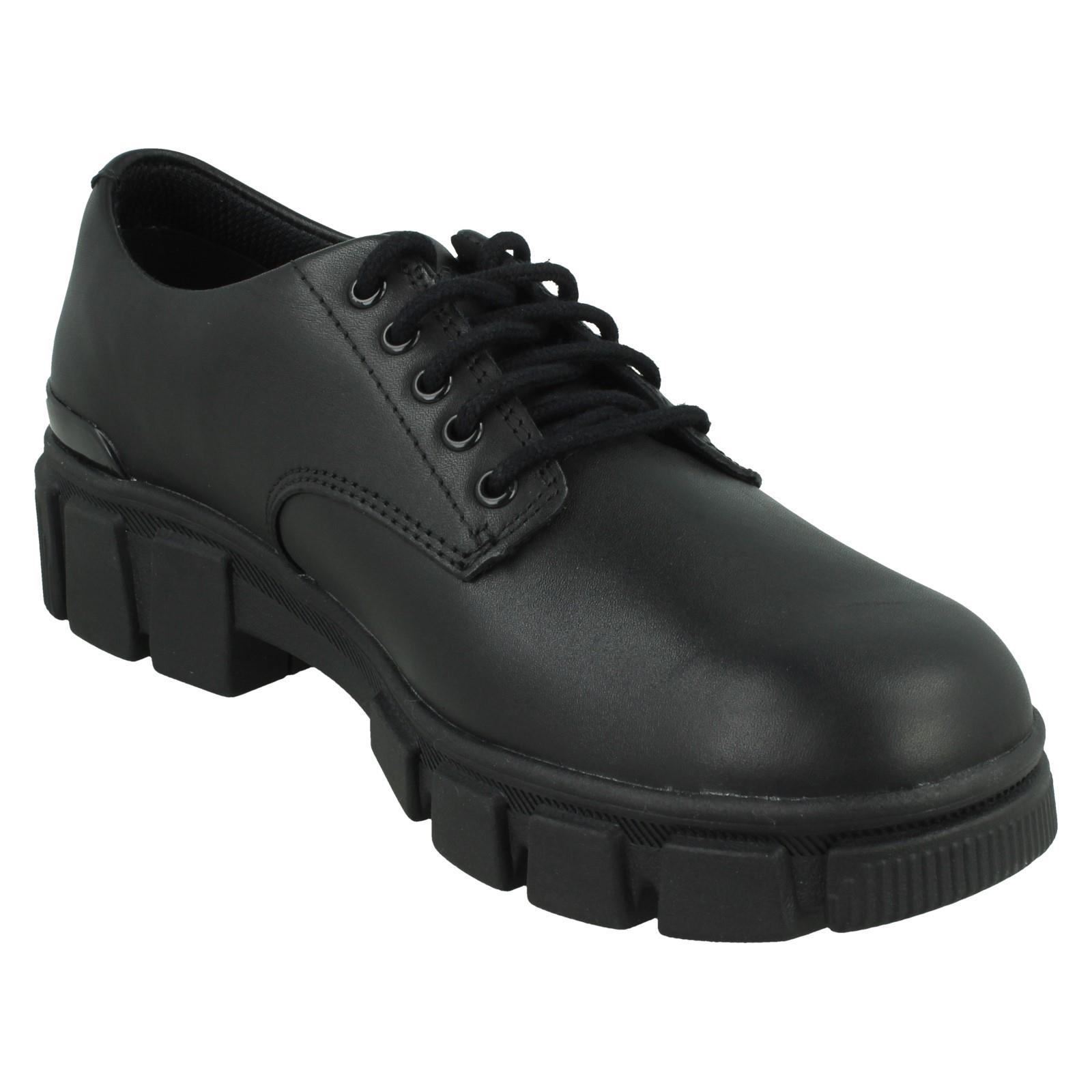 Senior Girls Clarks Leather Chunky Sole School Shoes Evyn Lace Y - Picture 8 of 19