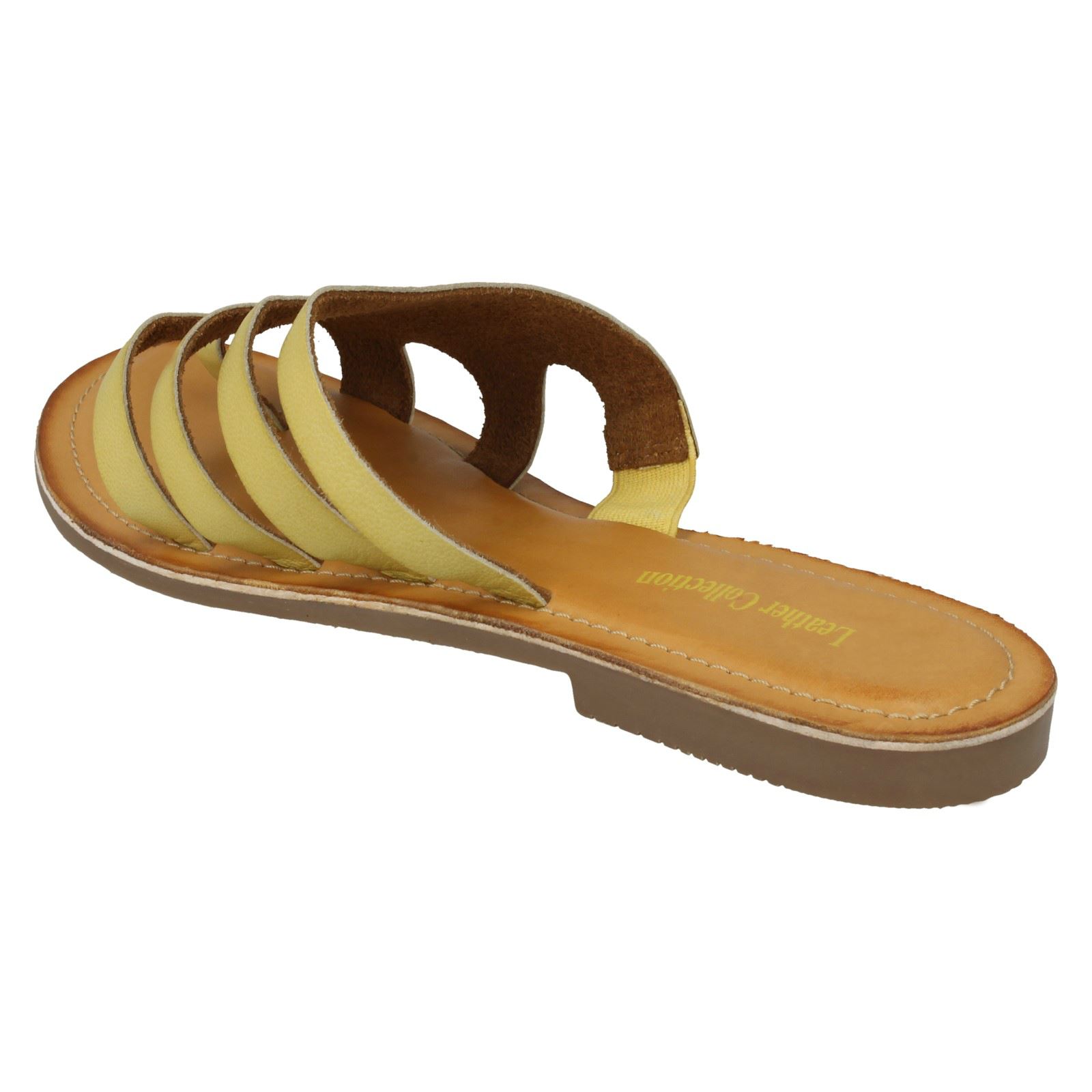 Damen Leder Kollektion Slipper Flache Riemchen Sandalen - Bild 43 von 46