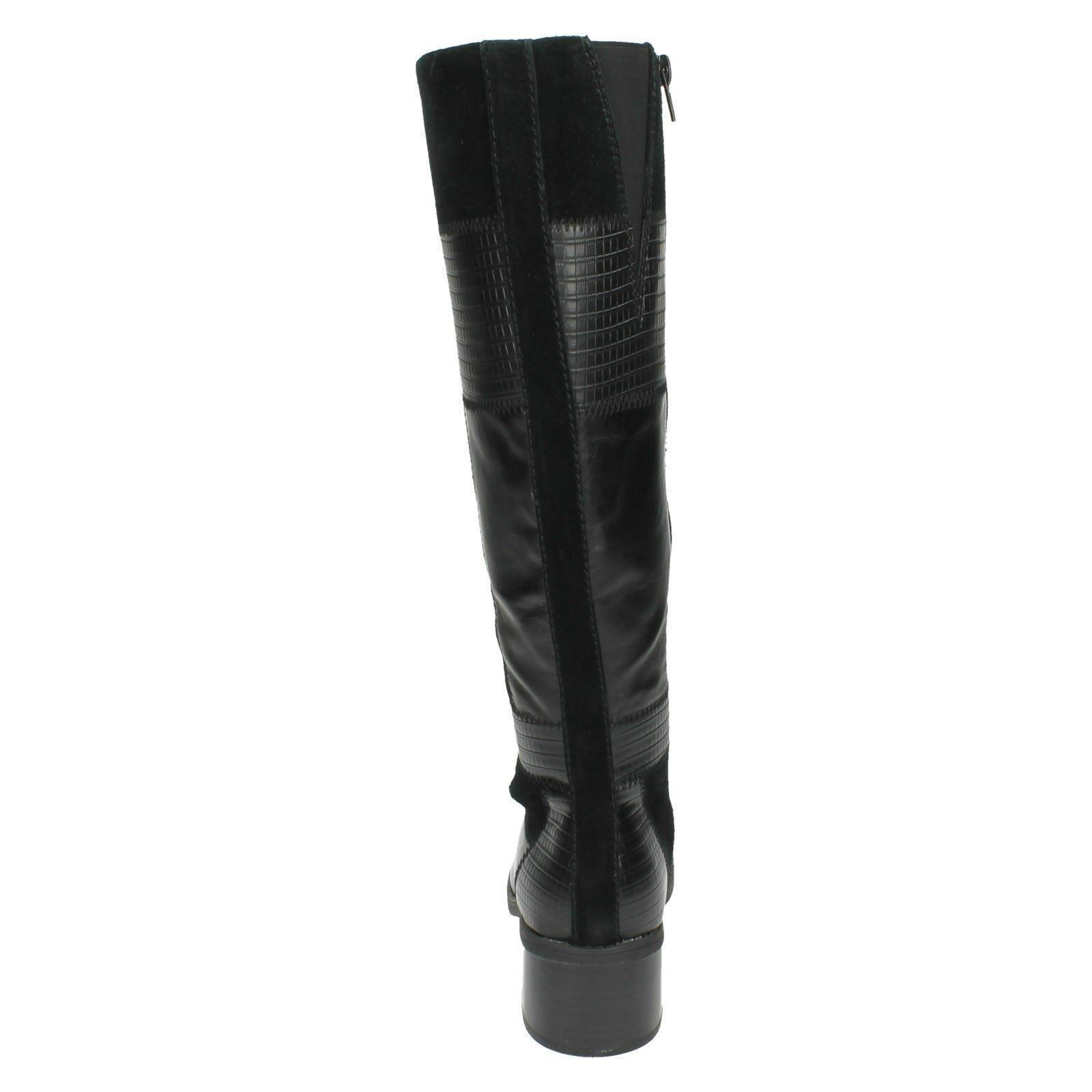 Nevella negro largas Nova Clarks botas Señoras txwHYUBx