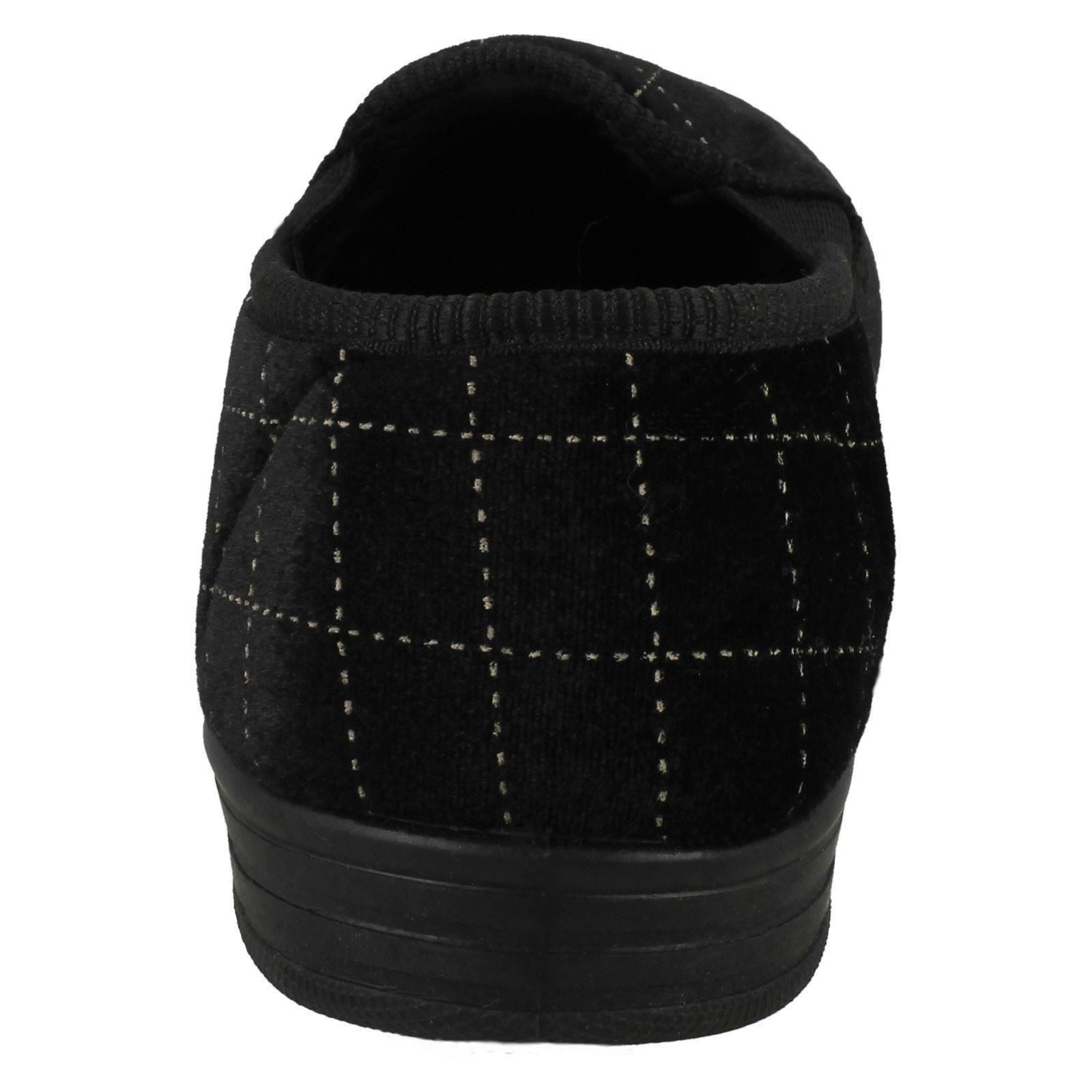 Mens Spot On Check Casual Slippers - Picture 7 of 19