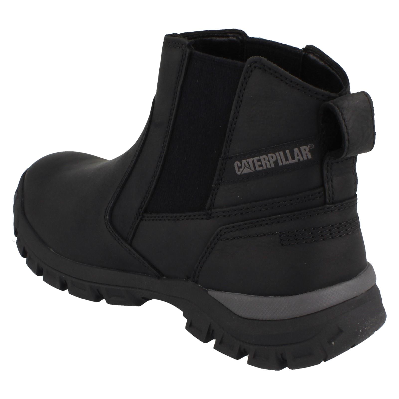 Mens Caterpillar Leather Pull On Dealer Boots Threshold Chelsea Boots - Picture 4 of 19