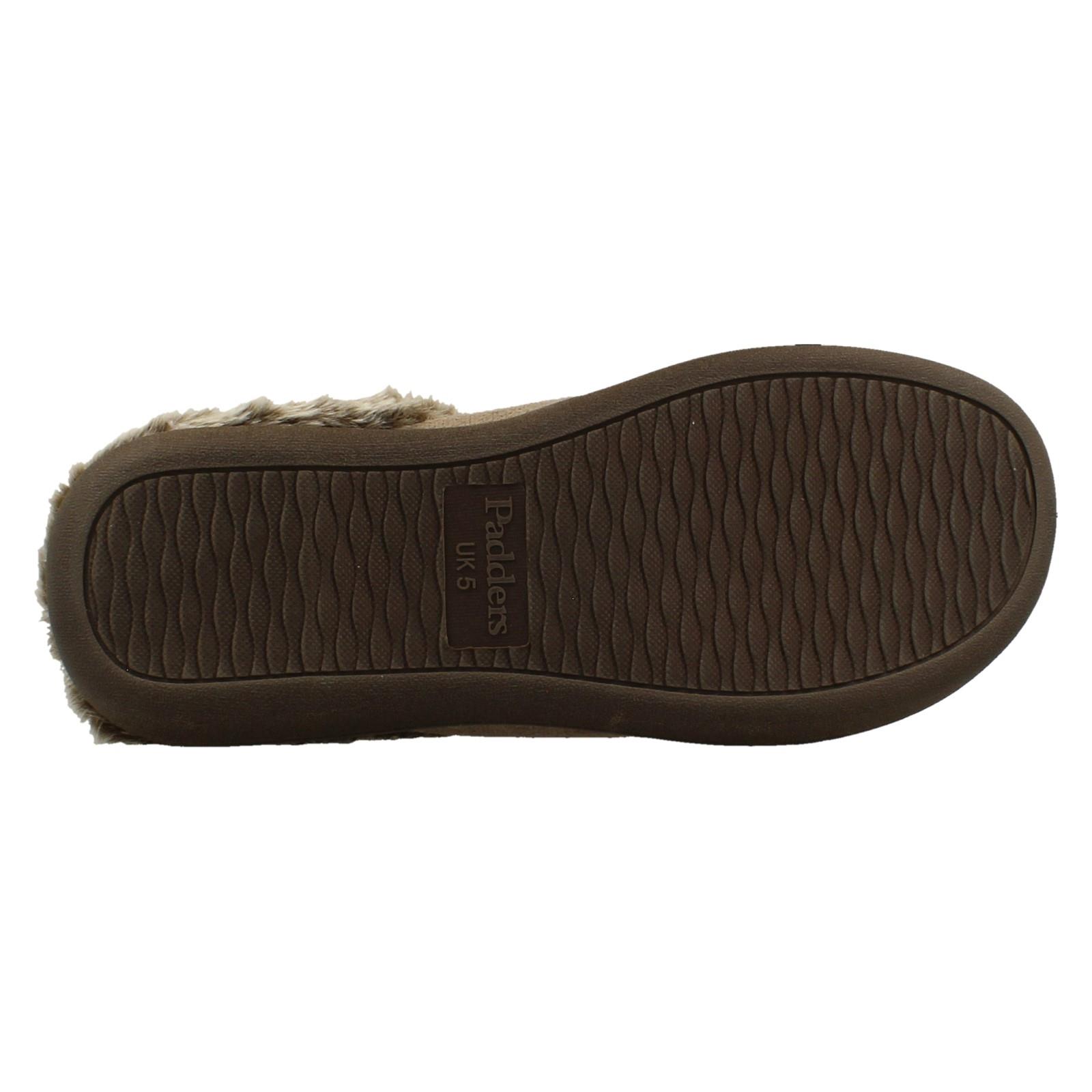 Laddies Padders Fur Lined Machine Washable Wide Fit Mule Slippers Florrie - Picture 19 of 19
