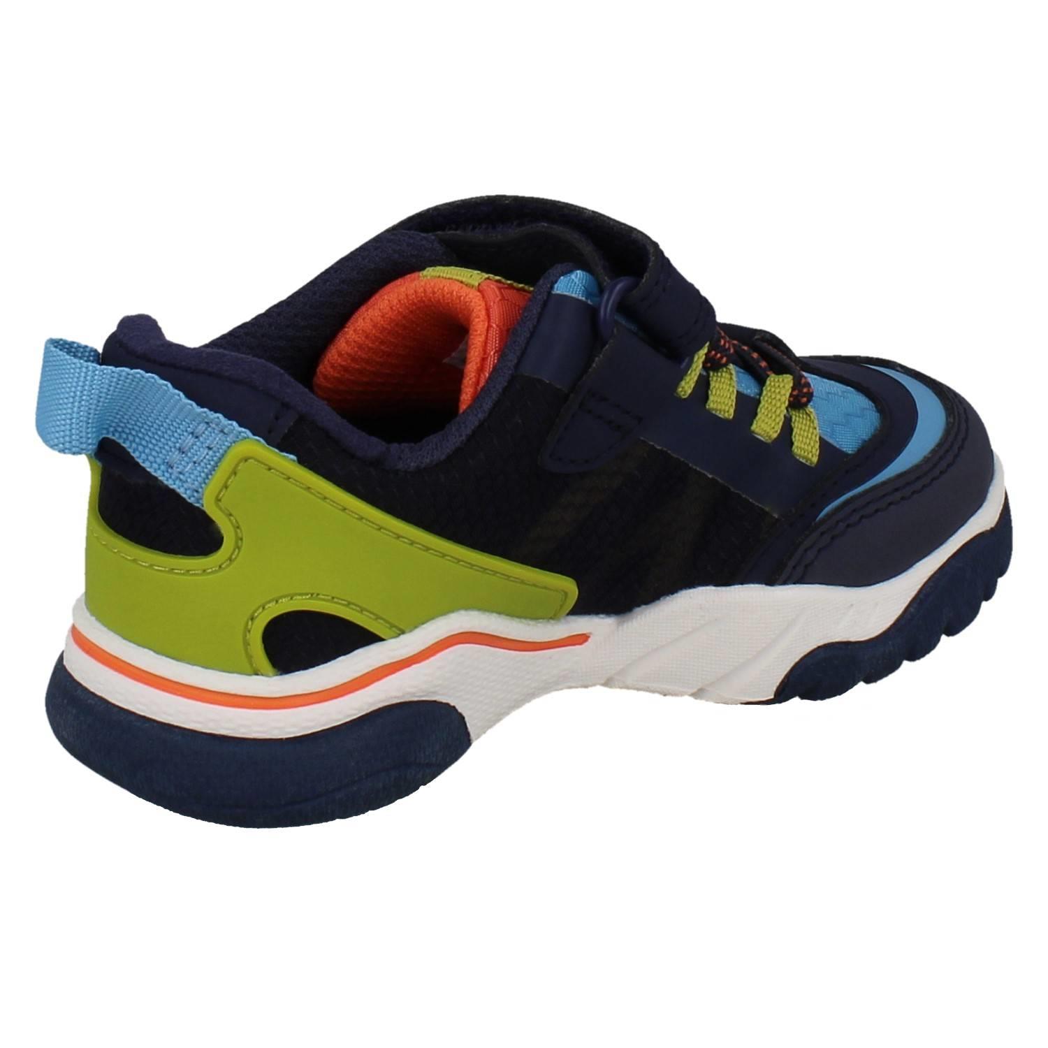 Kids Clarks Vegan Colour-Pop Machine Washable Sports Trainers *Feather Track* - Picture 33 of 37