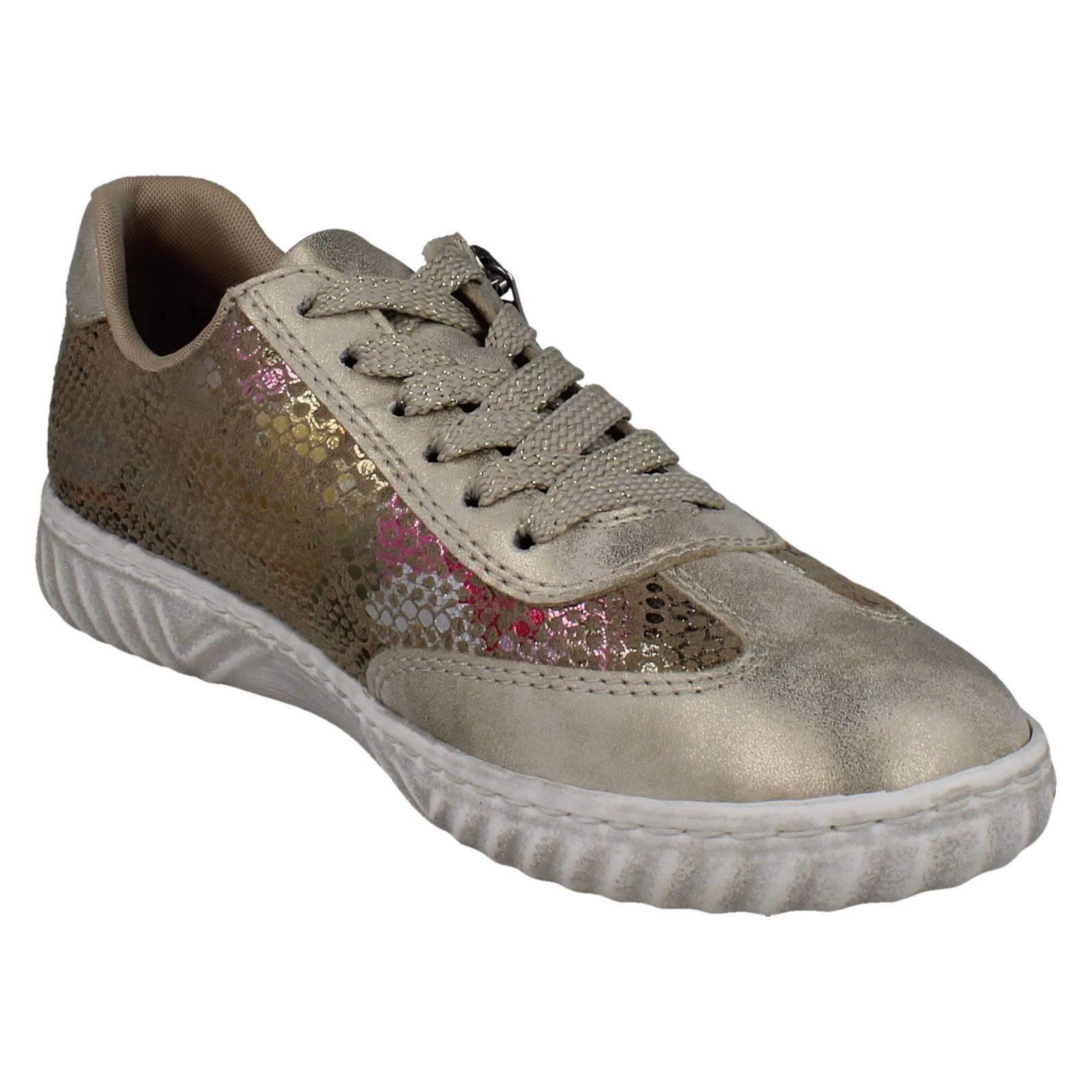 Ladies Rieker Antistress Soft Casual Metallic Reptile Print Trainers 'N0902' - Picture 8 of 10