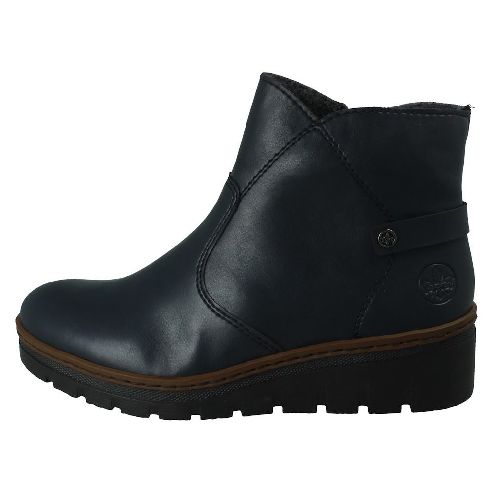Ladies Rieker Fleece Lined Zip Up Casual Winter Ankle Boots: X9164 - Picture 3 of 10