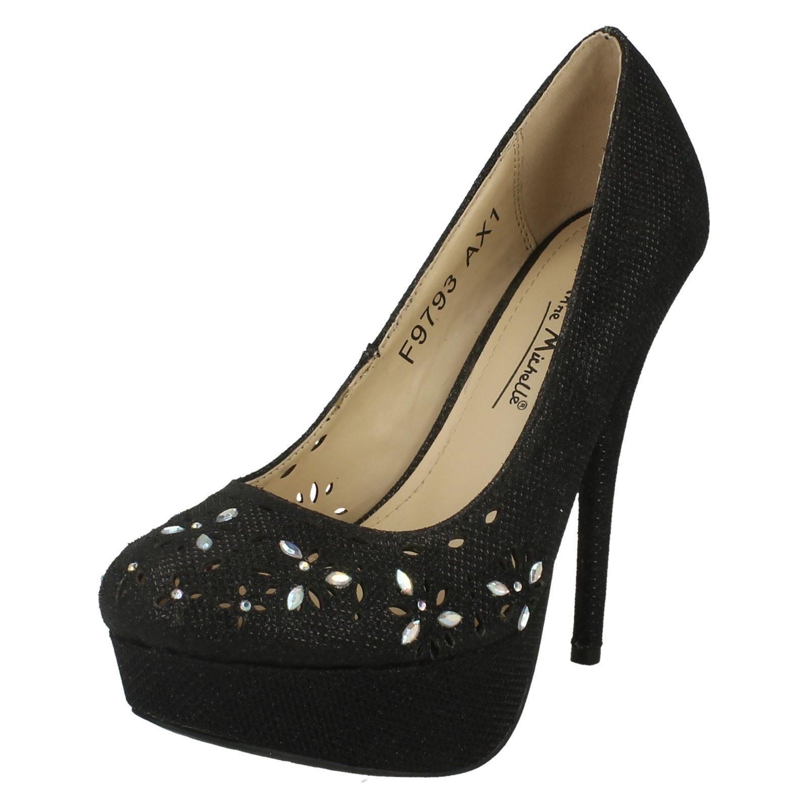 Tacones de aguja brillantes Anne Michelle para dama - Imagen 2 de 19