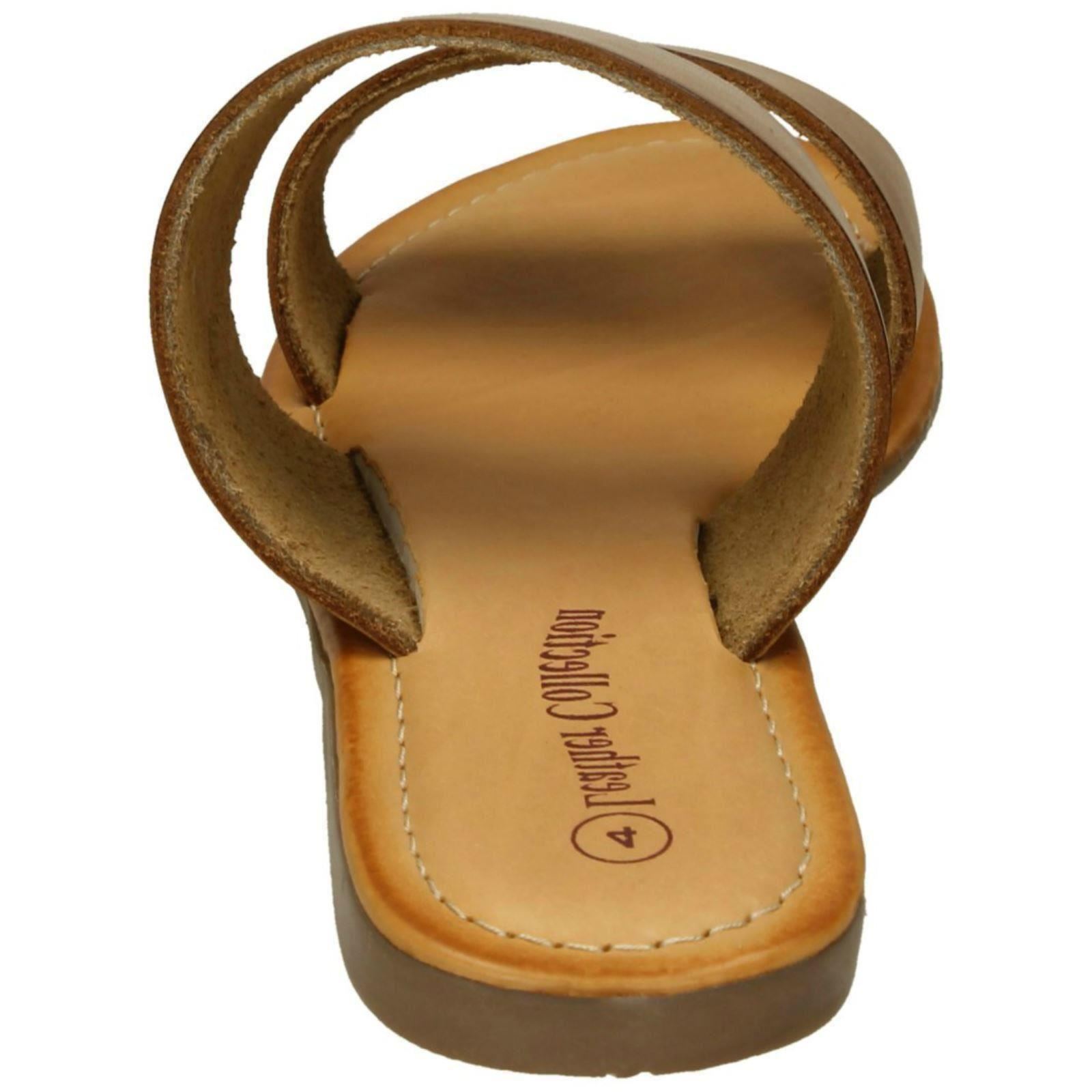 Ladies Leather Collection Double Strap Mules - Picture 14 of 28