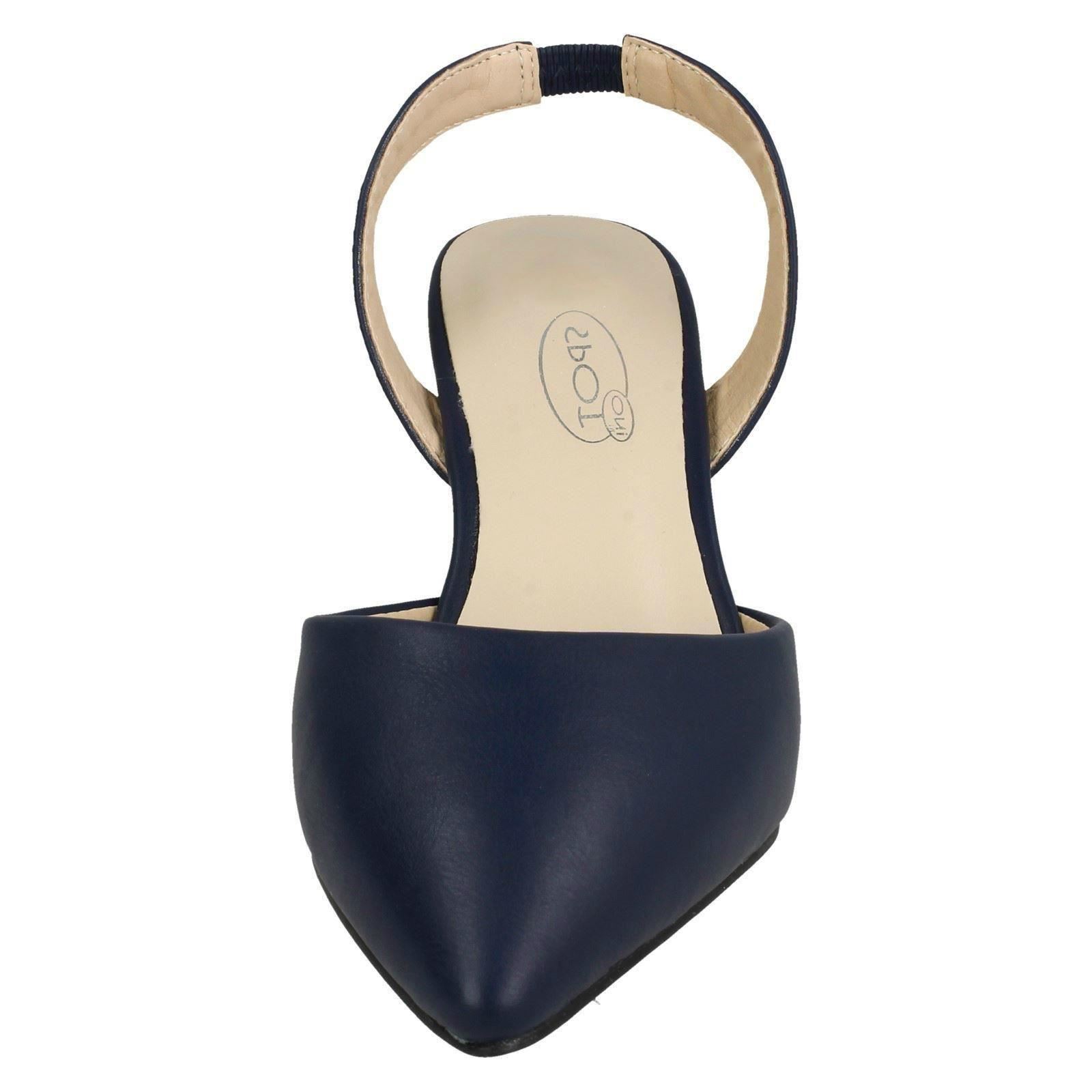 Ladies Spot On Slingback Shoes Heels *F9R0057* - Picture 36 of 73