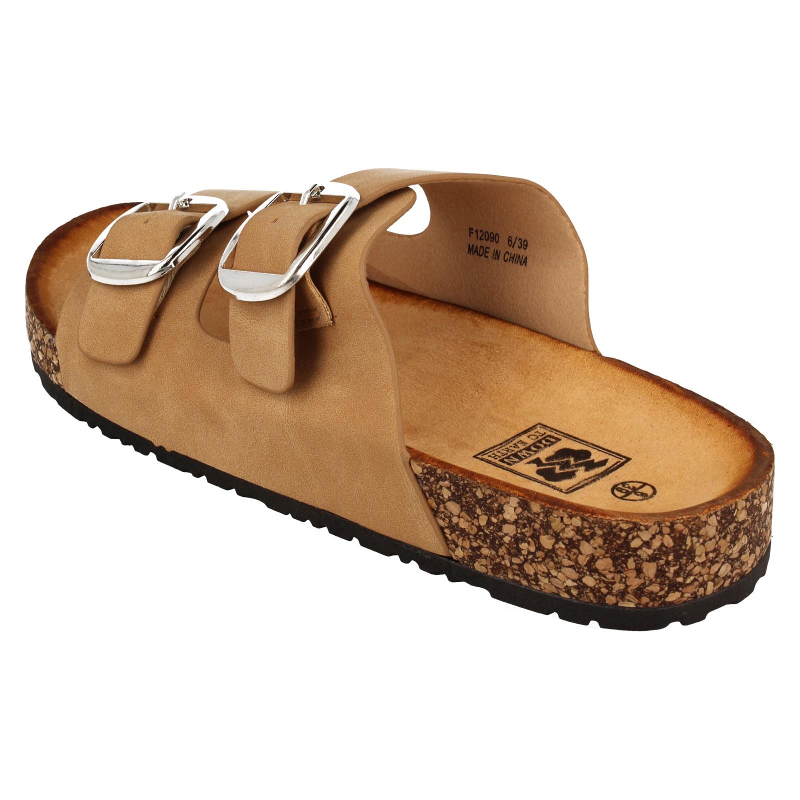 Ladies Down to Earth Low Flatform Dual Buckle Mule Sandal 'F1R2090' - Picture 35 of 46