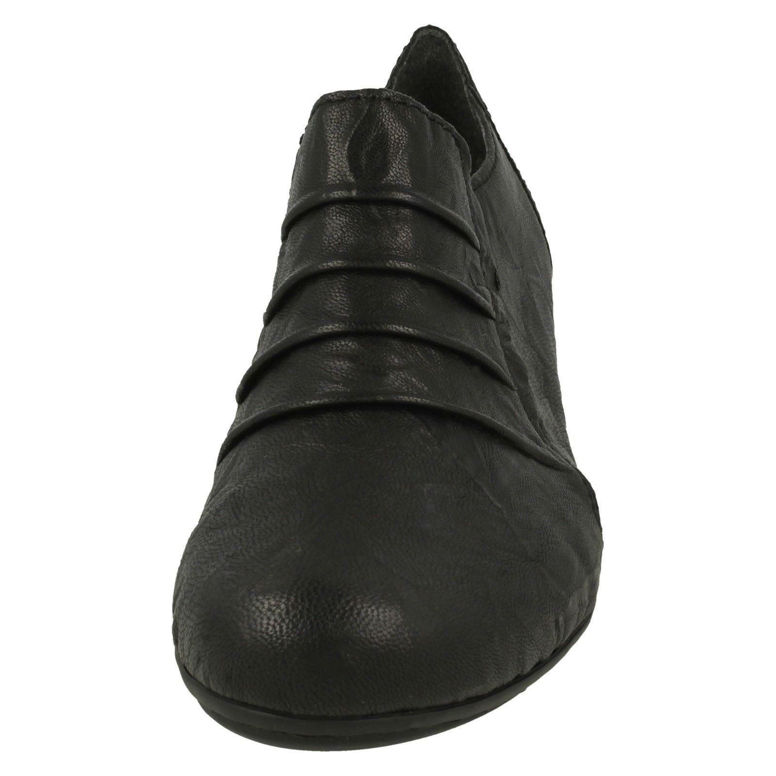 Ladies Rieker Ruffle Detail Heeled Shoes 41762