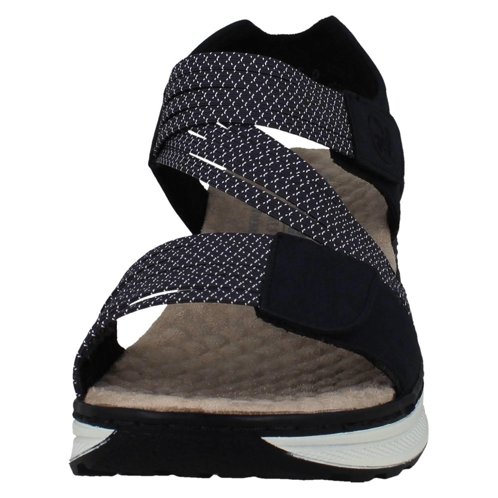 Sandalias Deportivas De Dama Rieker De Ajuste Amplio Con Elástico Y Cuña *65671* - Imagen 9 de 10