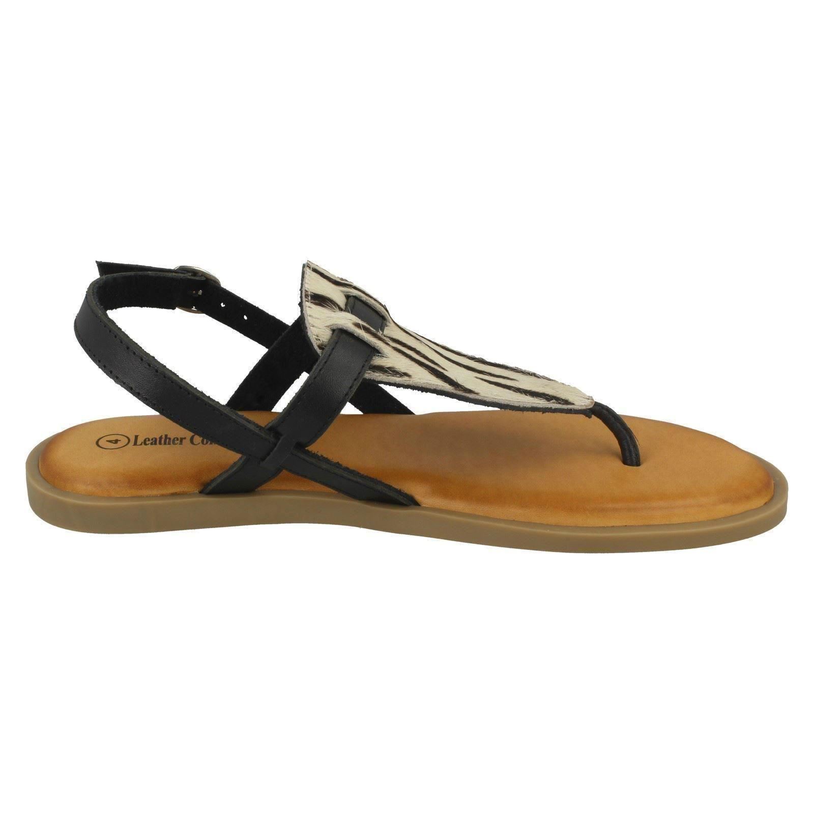 Ladies Leather Collection Animal Print "Sandals" - Picture 7 of 28