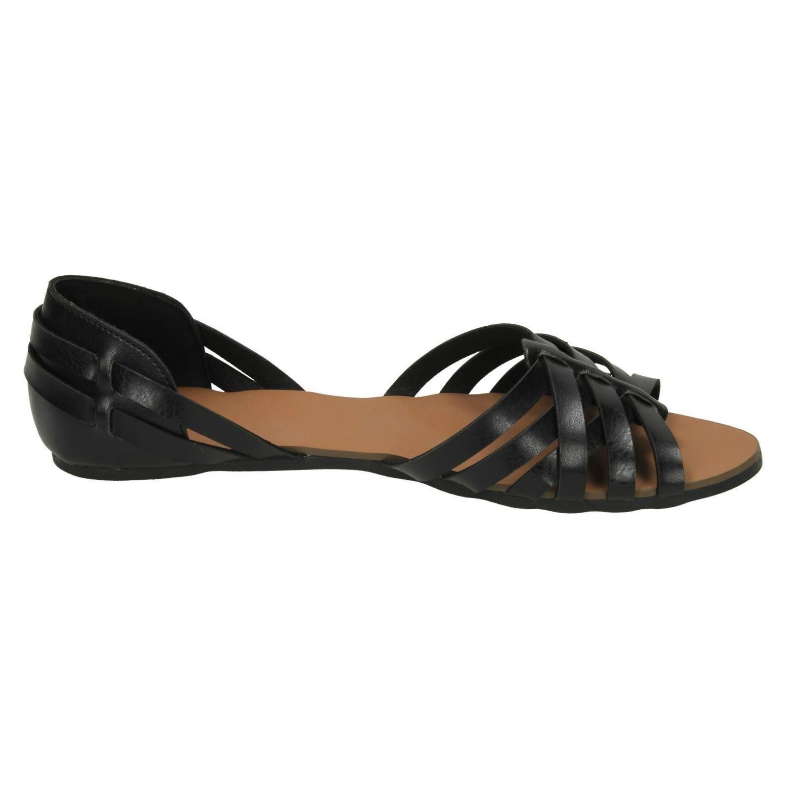 Sandalias Planas Tejidas Con Tiras Spot On Para Dama F0R0051 - Imagen 7 de 28