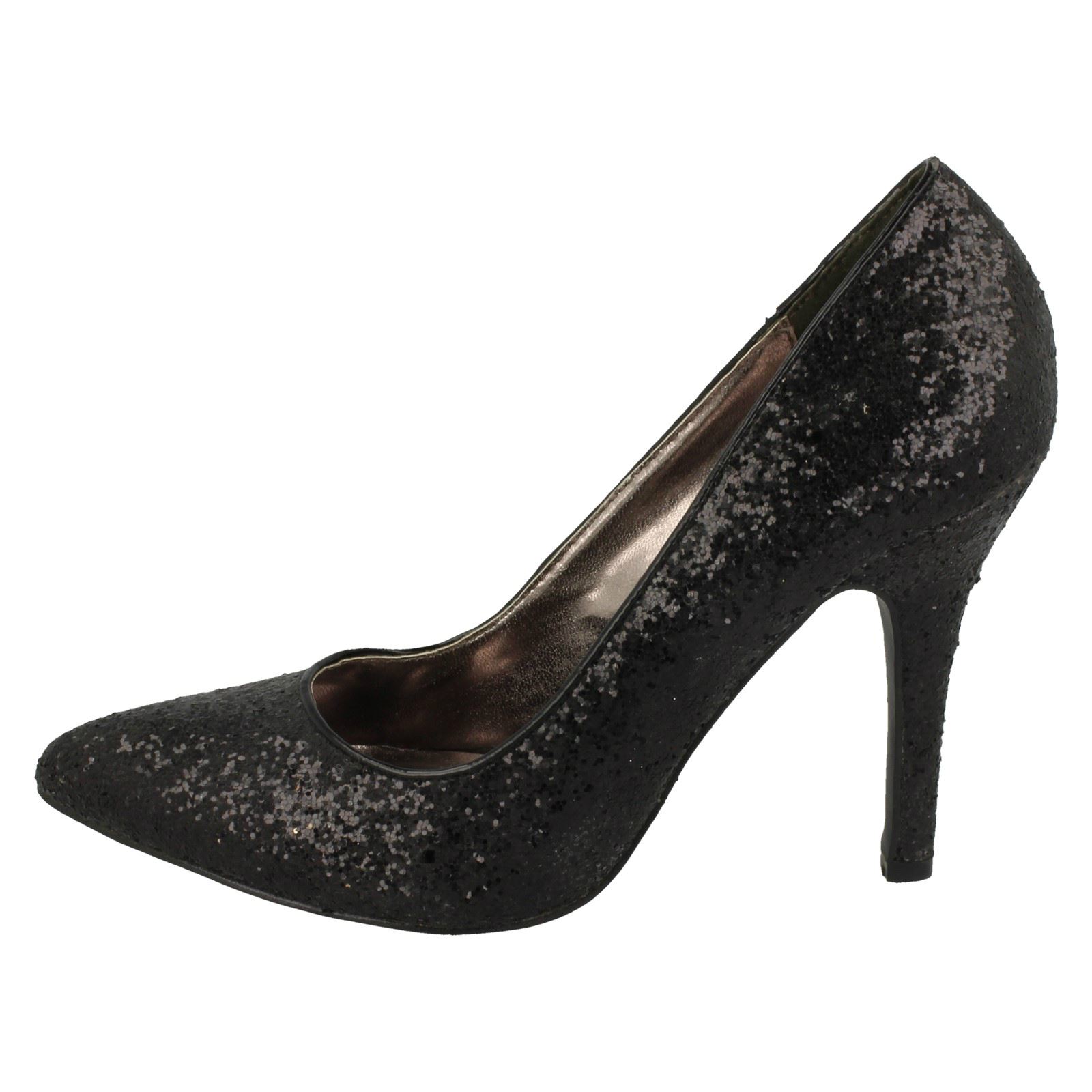 Ladies Anne Michelle Glitter Design Court Shoe - Picture 3 of 28