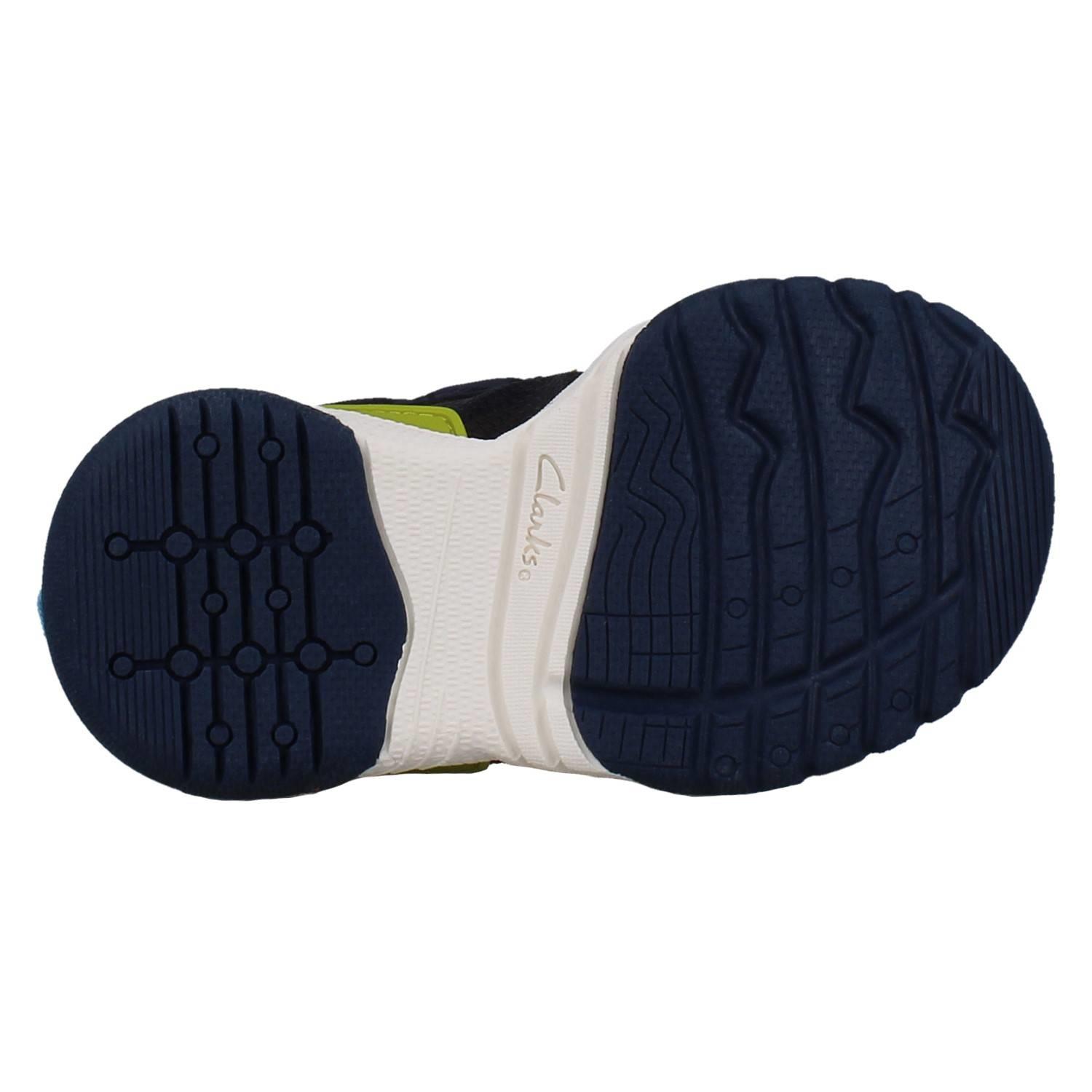 Kids Clarks Vegan Colour-Pop Machine Washable Sports Trainers *Feather Track* - Picture 37 of 37