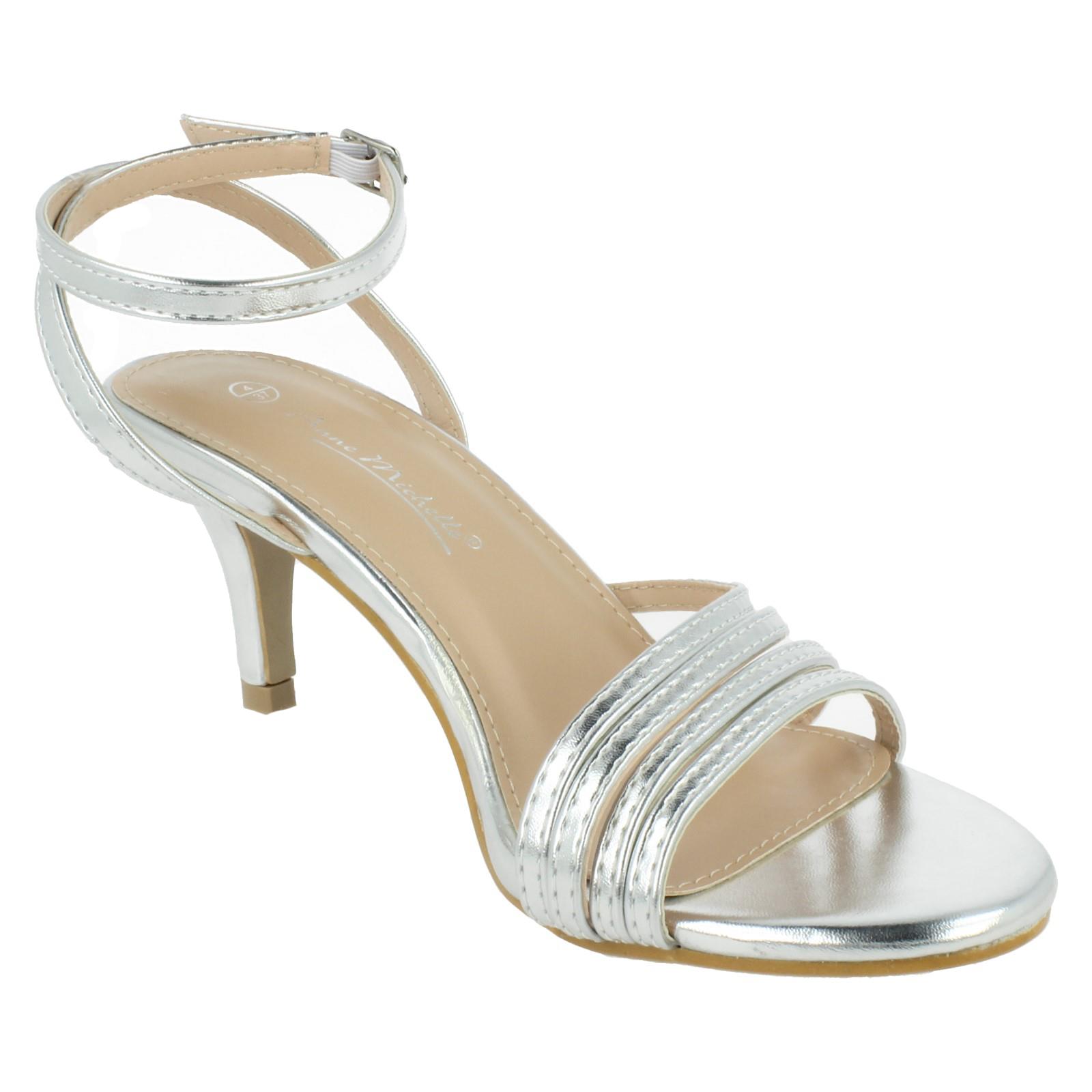 Sandalias de fiesta Anne Michelle de tacón medio calce ancho para dama 'F1R2112' - Imagen 26 de 46