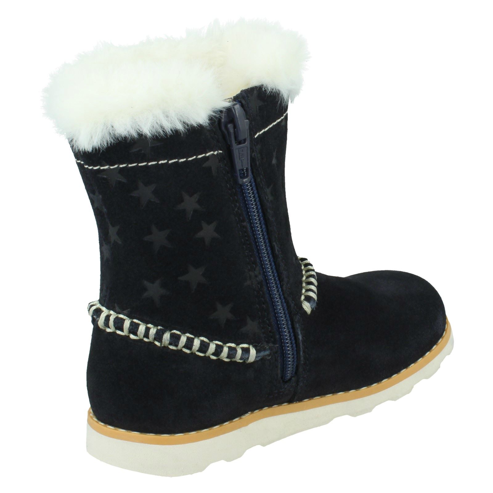 Niñas Clarks Informales con Cremallera Calentadas Botas Corona Piper - Imagen 13 de 28