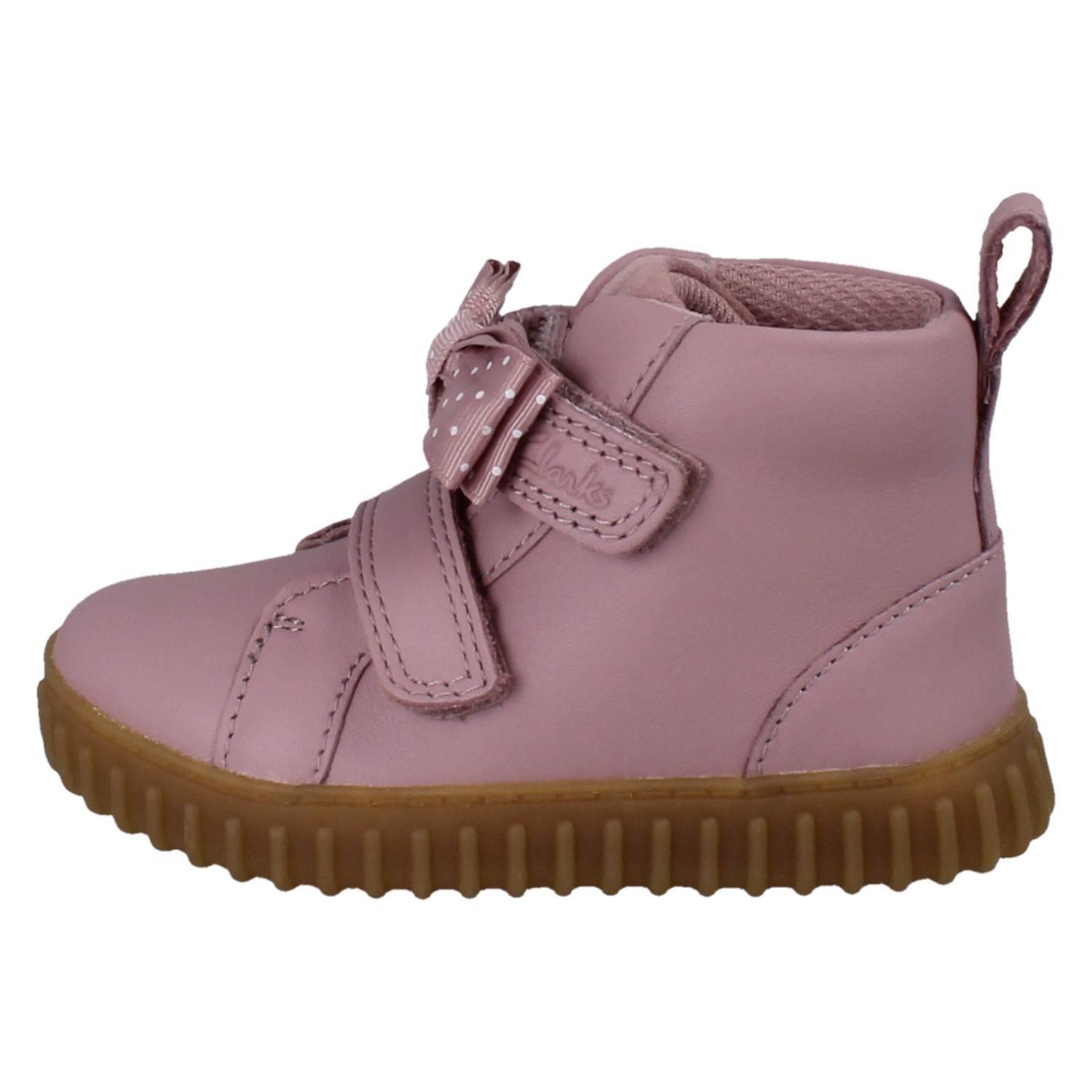 Bottes Montantes En Cuir Suédé Pour Enfants Unisexes Clarks *Cove Sky* - Picture 3 of 19