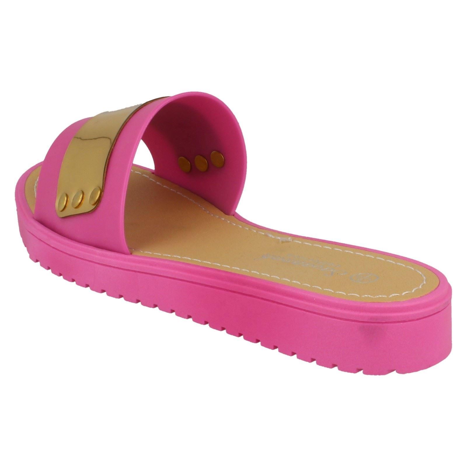 Savannah Damen flache Pantoletten mit Metalldetails - Bild 13 von 28