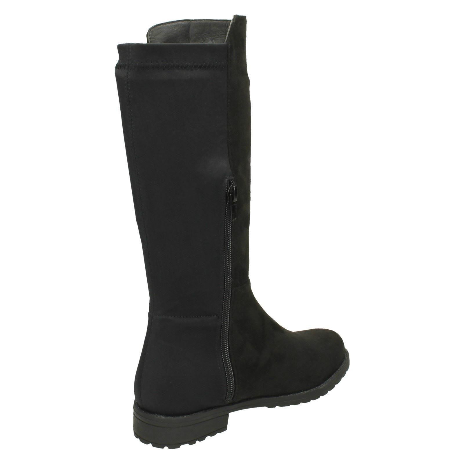 Girls Spot On Mid Heel Calf Boots - Picture 19 of 19