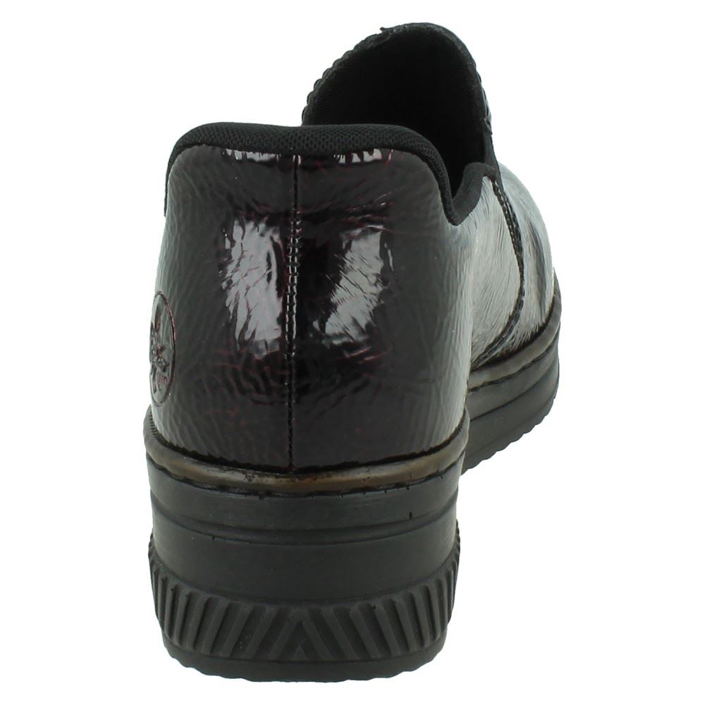 Ladies Rieker Wedge Sole Casual Square-Toe Slip On Shoes - 48761 - Picture 23 of 28