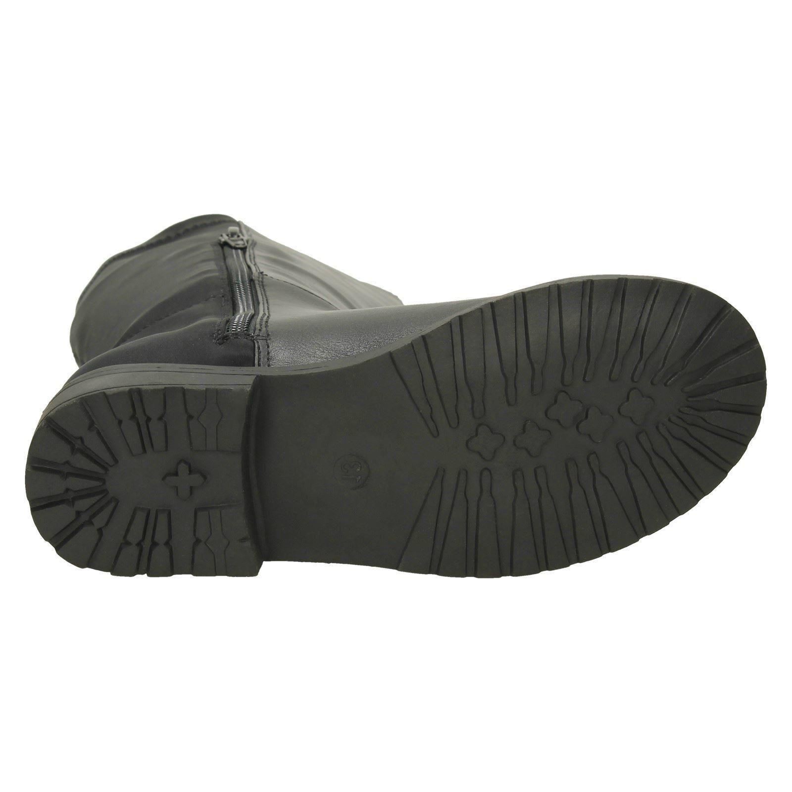 Girls Spot On Mid Heel Calf Boots - Picture 8 of 19