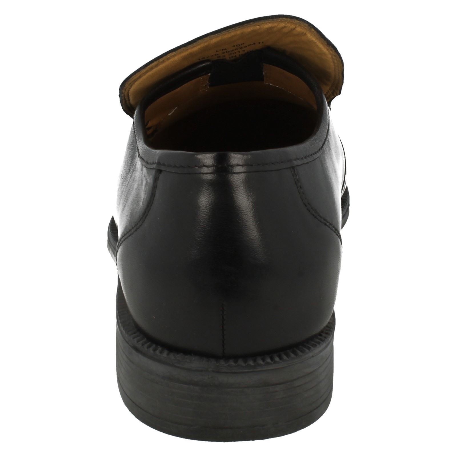 Bough ancho de Mocasines corte Clarks para hombre Top negro aqOaBYPp