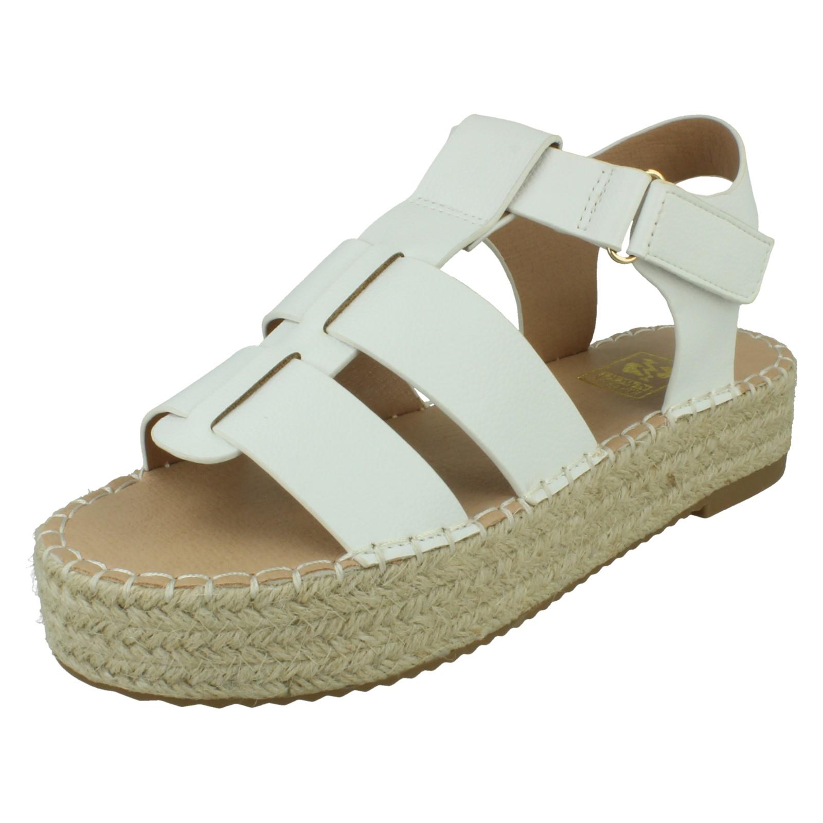 Ladies Down to Earth Gladiator Platform Espadrille with Ankle Strap *F1R2084* - Picture 20 of 28
