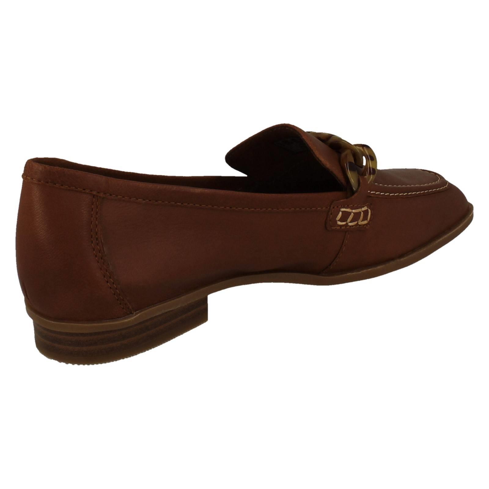 Mujer Clarks Cuero Suave Punta Cuadrada Mocasines Estilo Smart Zapatos: Sarafyna - Picture 51 of 55