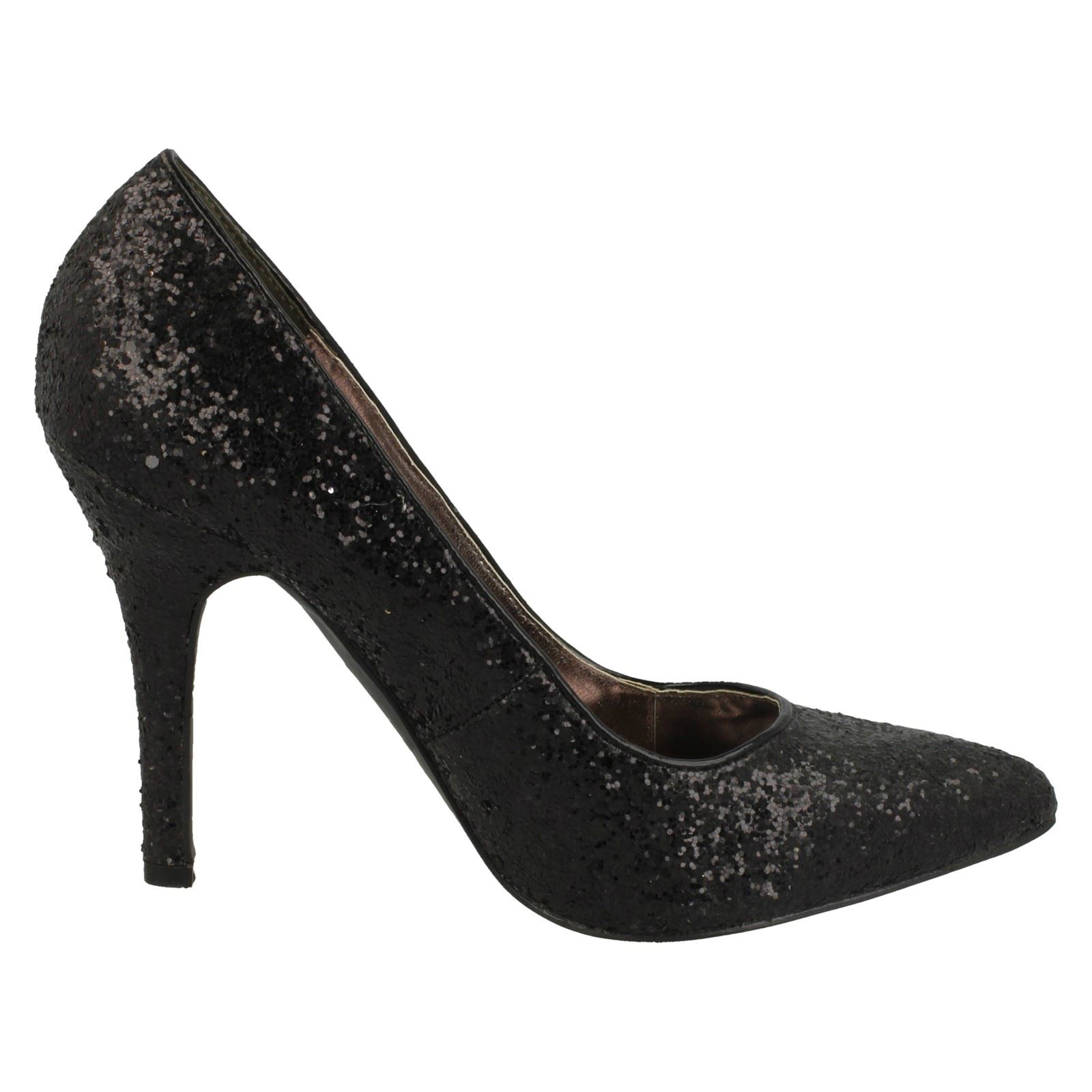 Ladies Anne Michelle Glitter Design Court Shoe - Picture 7 of 28