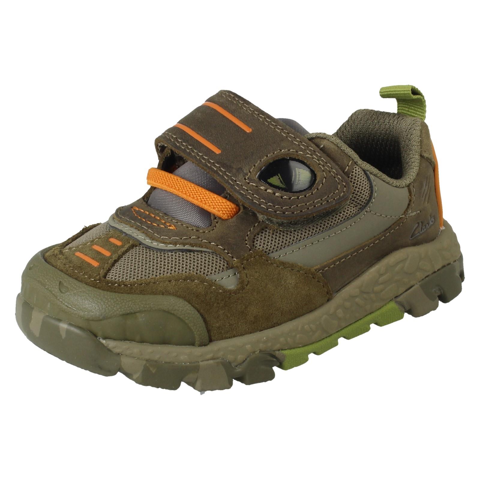 Boys Clarks Dino Design Trainers Steggy2 See K - Picture 2 of 10
