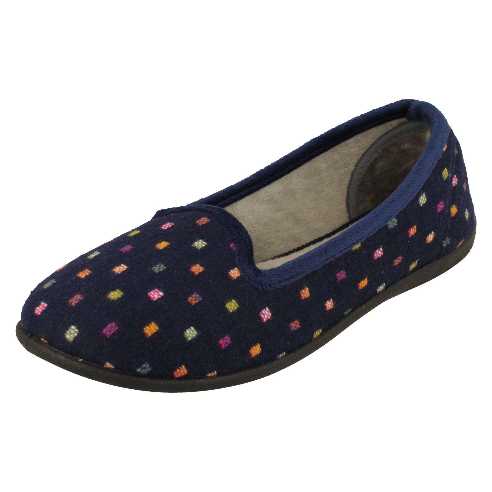 thumbnail image 2 of Padders 424n-78 Hug 2E Fit Purple Multi Womens Slippers 2 of 10
