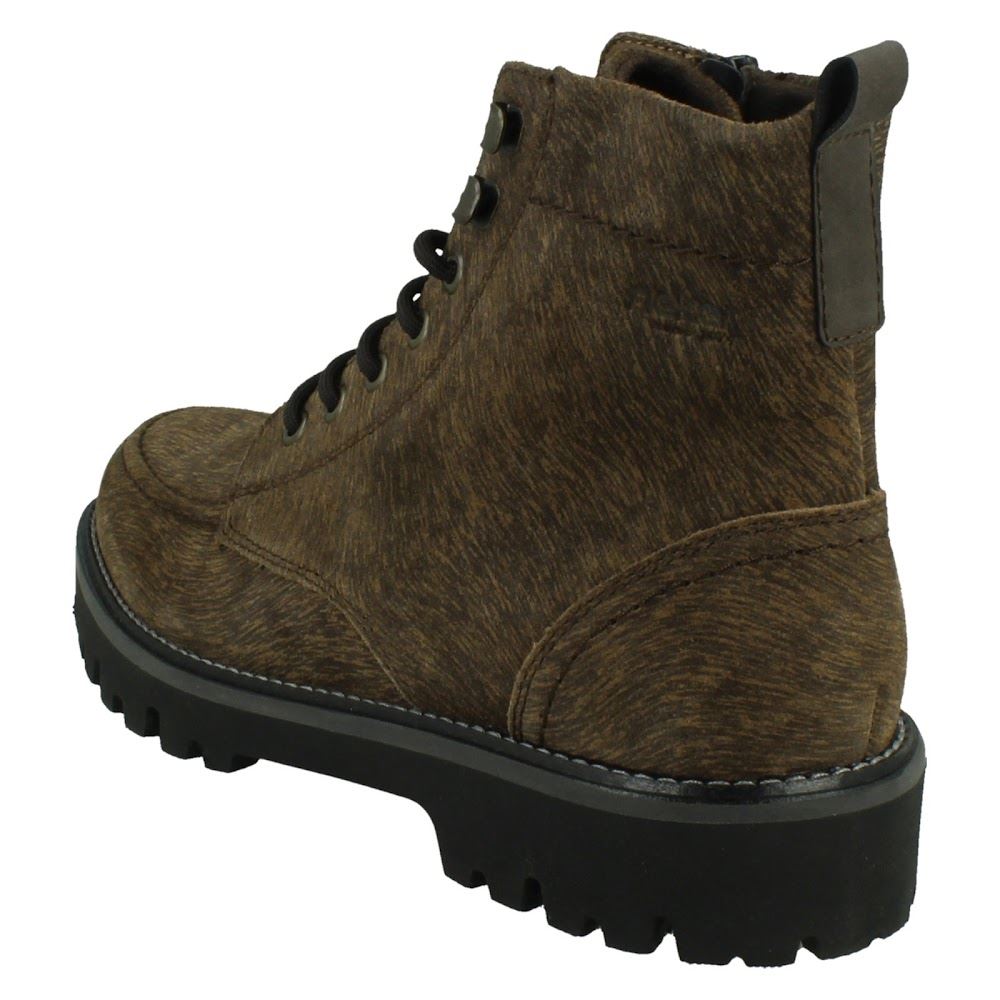 Mens Rieker Suede Leather Lace Up & Zip Extra Width Casual Ankle Boots: 30414 - Picture 4 of 10