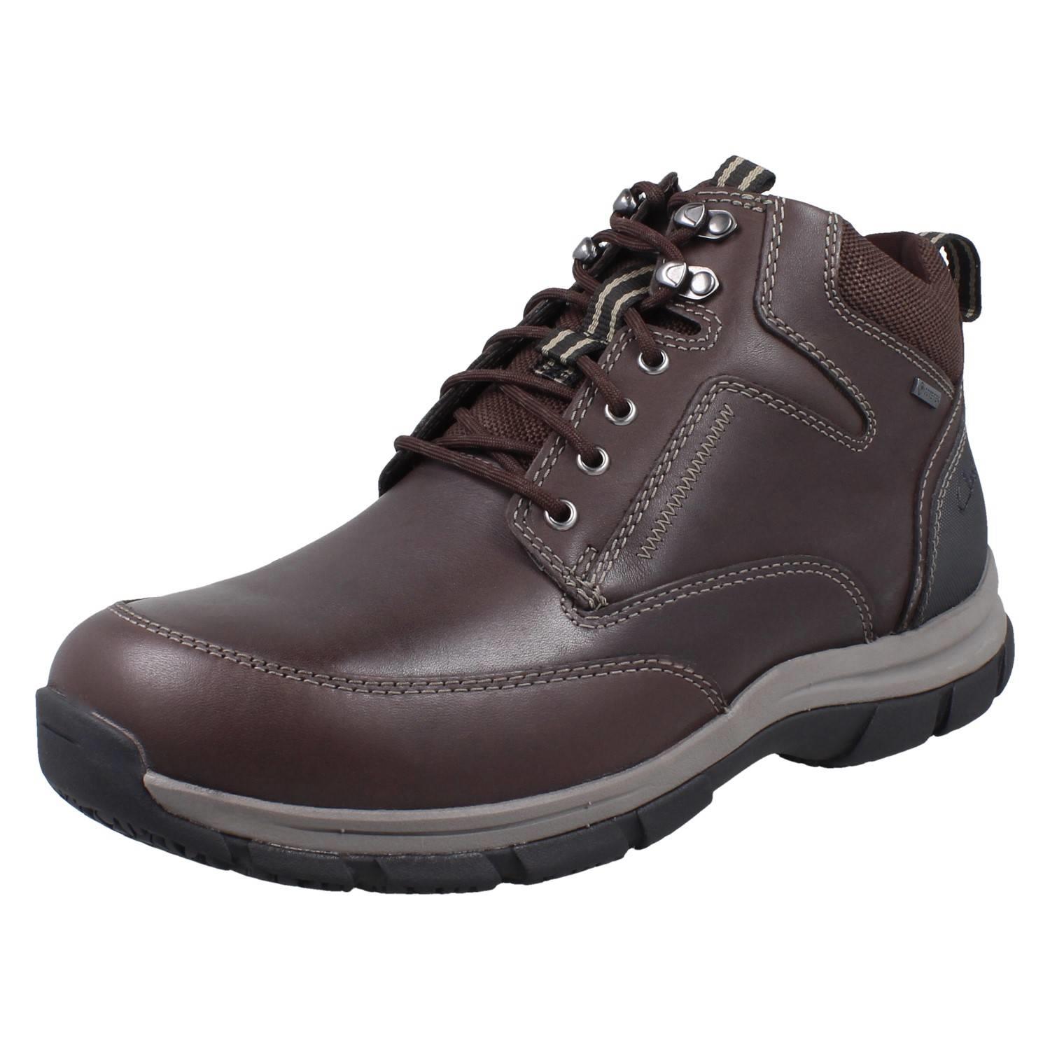 Herren Clarks Rutschfest Wasserfest Senkfußeinlage Stiefeletten Spypath Hi GTX - Picture 2 of 10