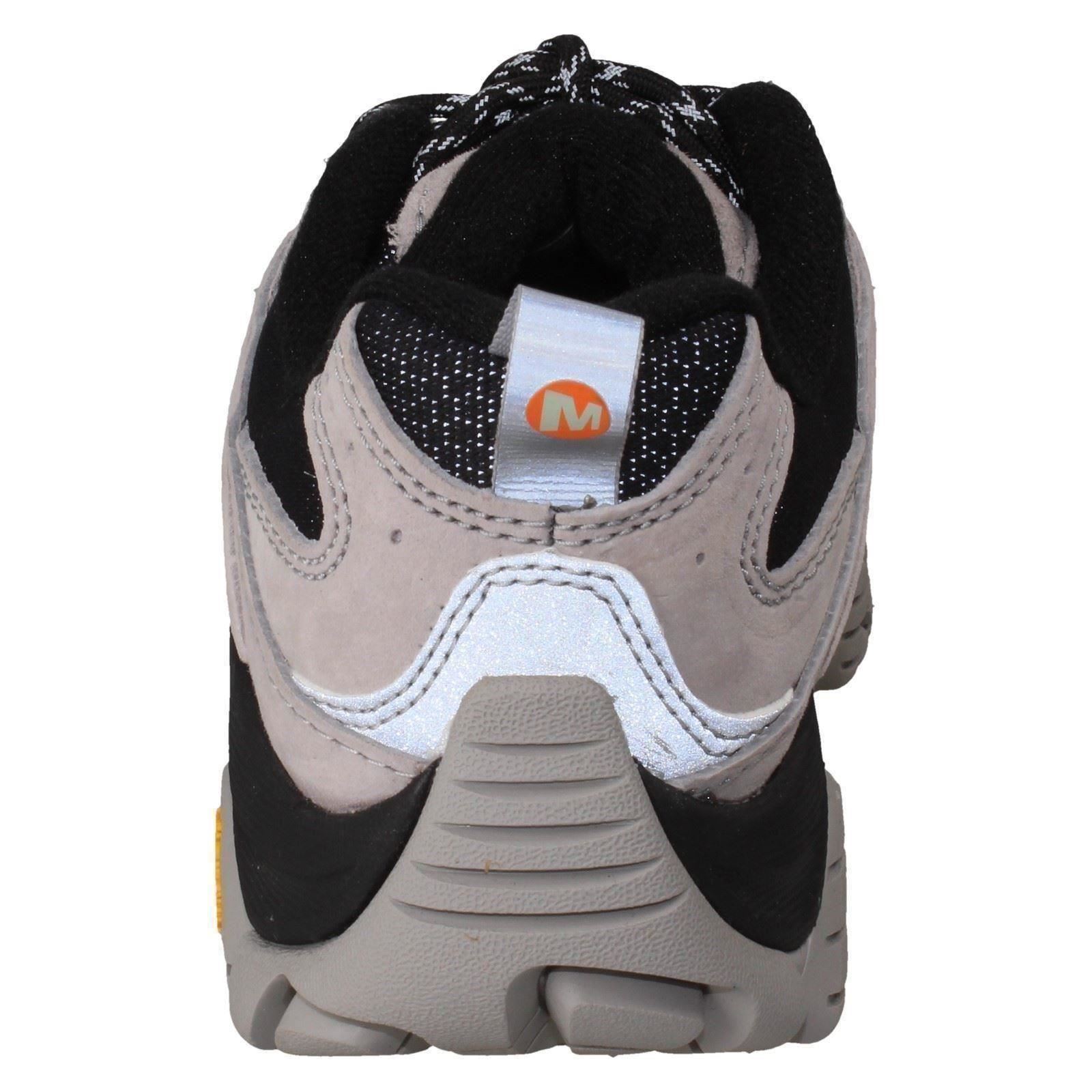 Ladies Merrell Vibram With A Sole Lace Up Walking Shoes 'Moab 3 Reflective' - Picture 9 of 10