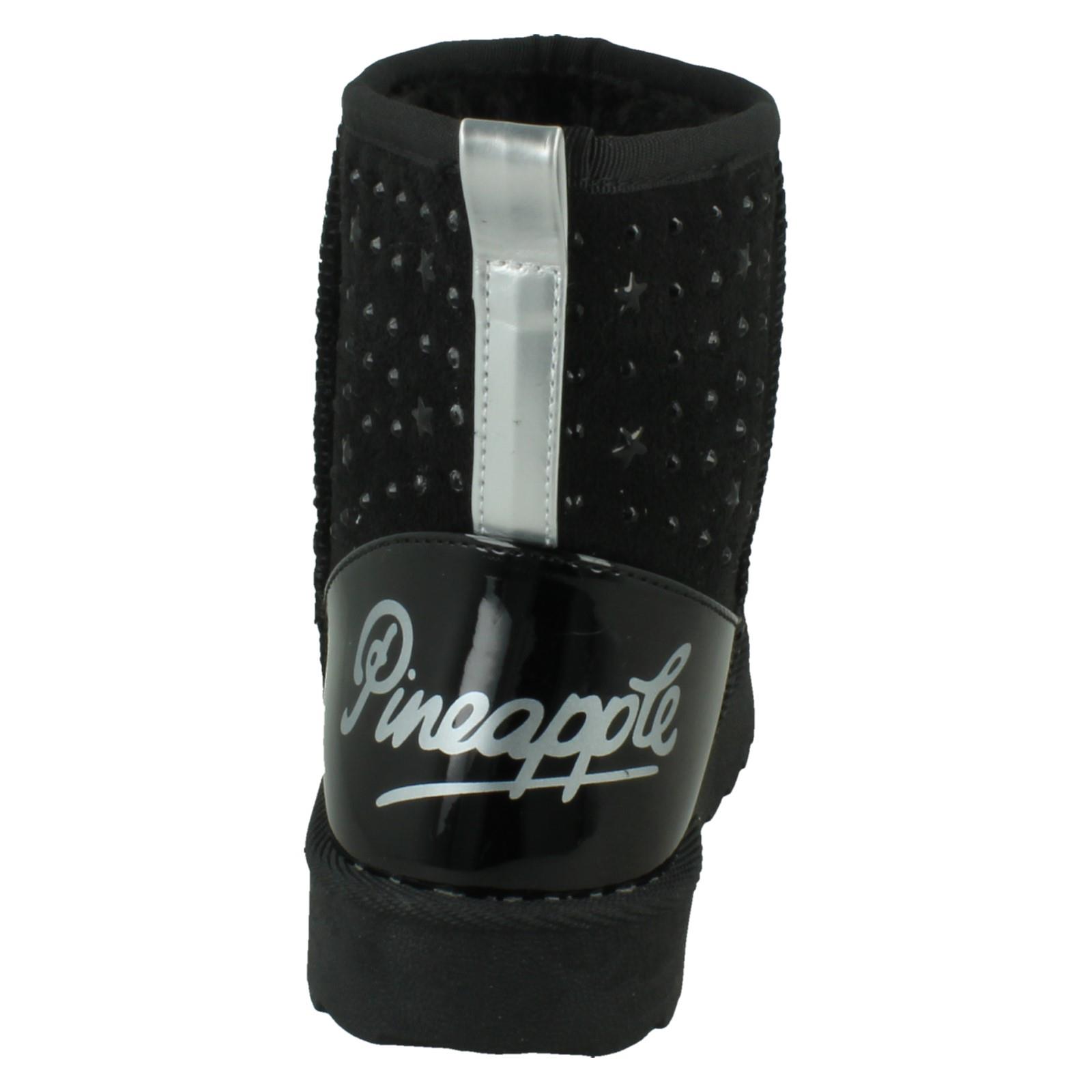 Girls Pineapple Casual Warmlined Comfy Boots With Star Stud Detailing H4R200 - Picture 5 of 19