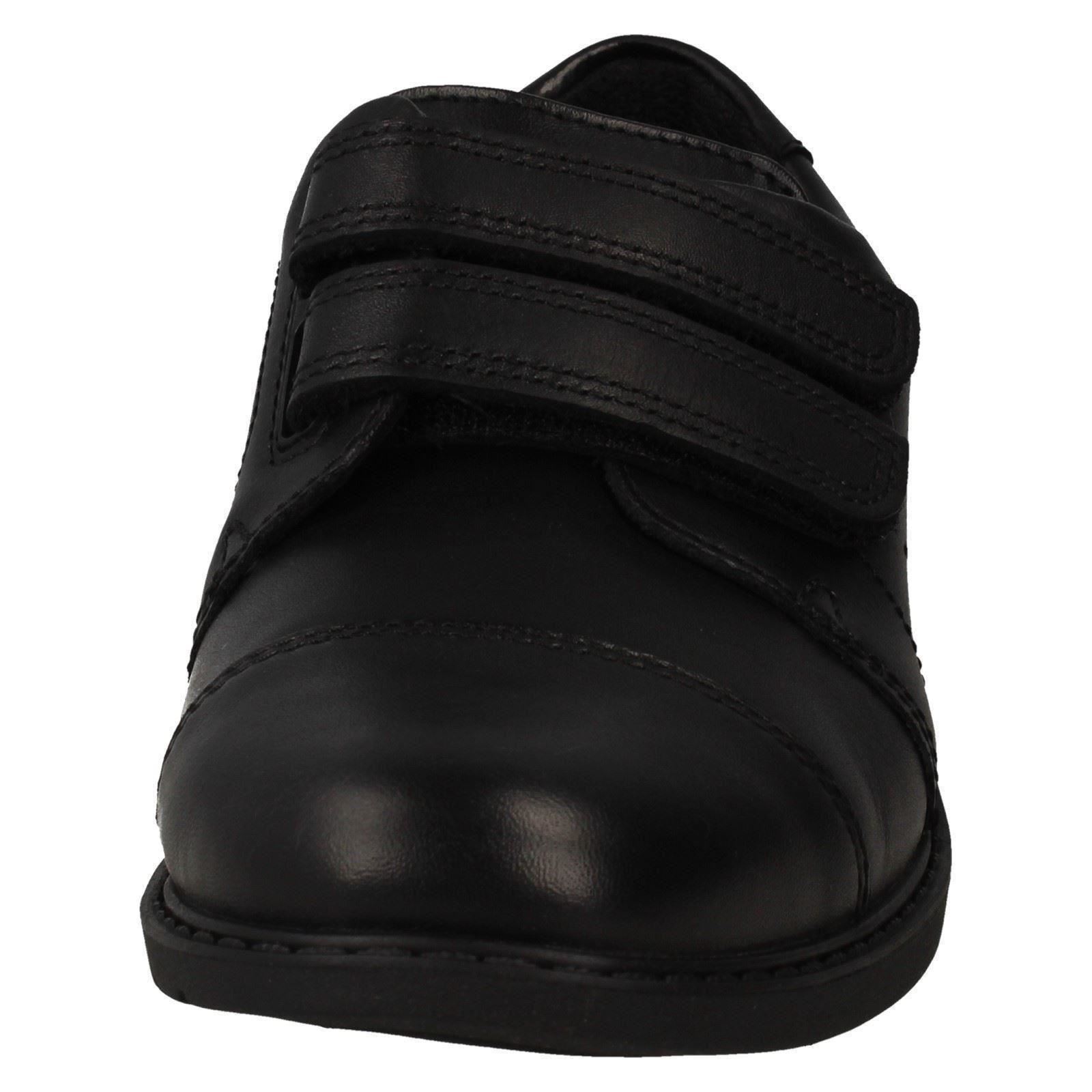 Boys Clarks Smart Leather Riptape Fastening Formal School Shoes Scala Skye - Picture 9 of 10