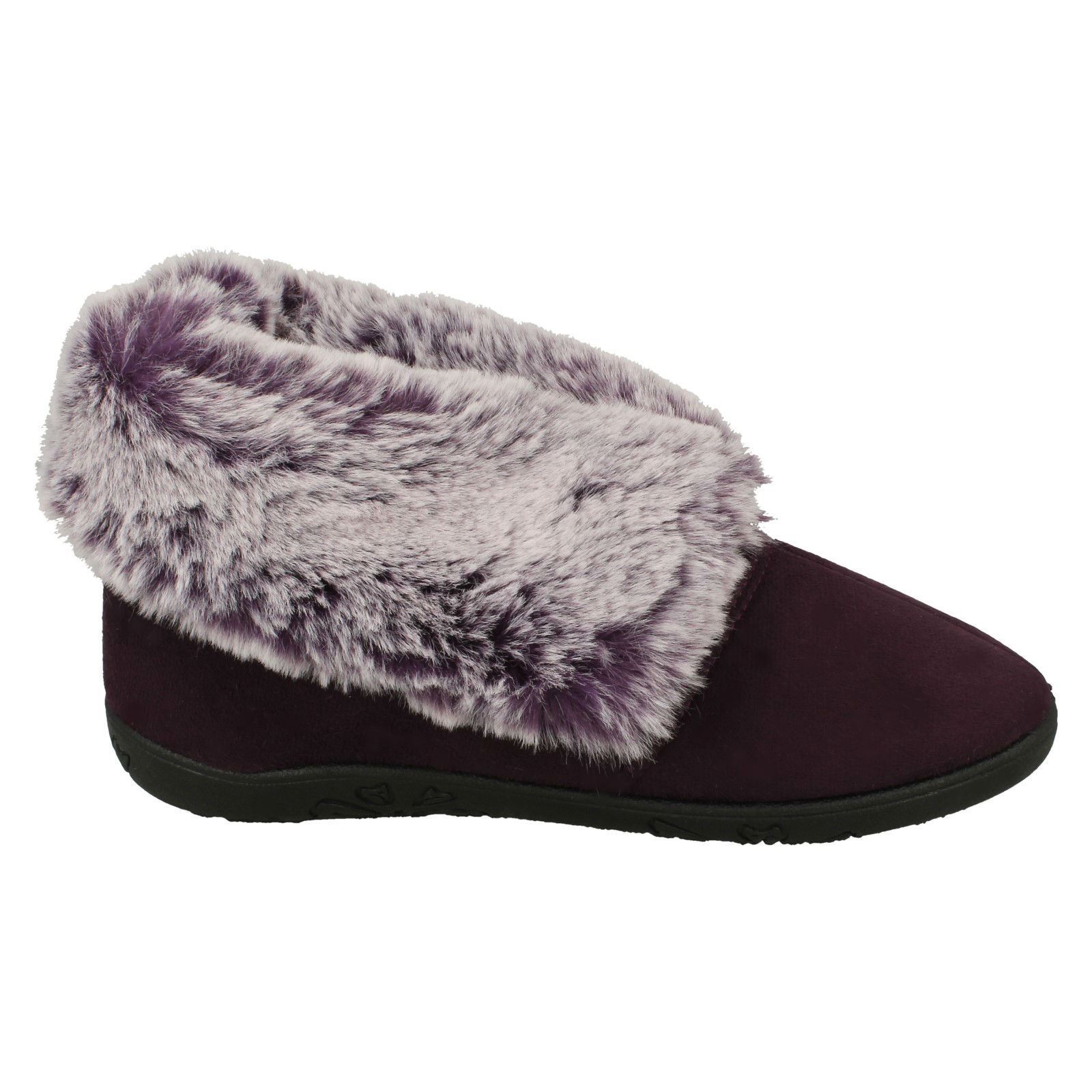 Ladies Padders Faux Fur Cuffed Slippers 'Esme' - Picture 26 of 37
