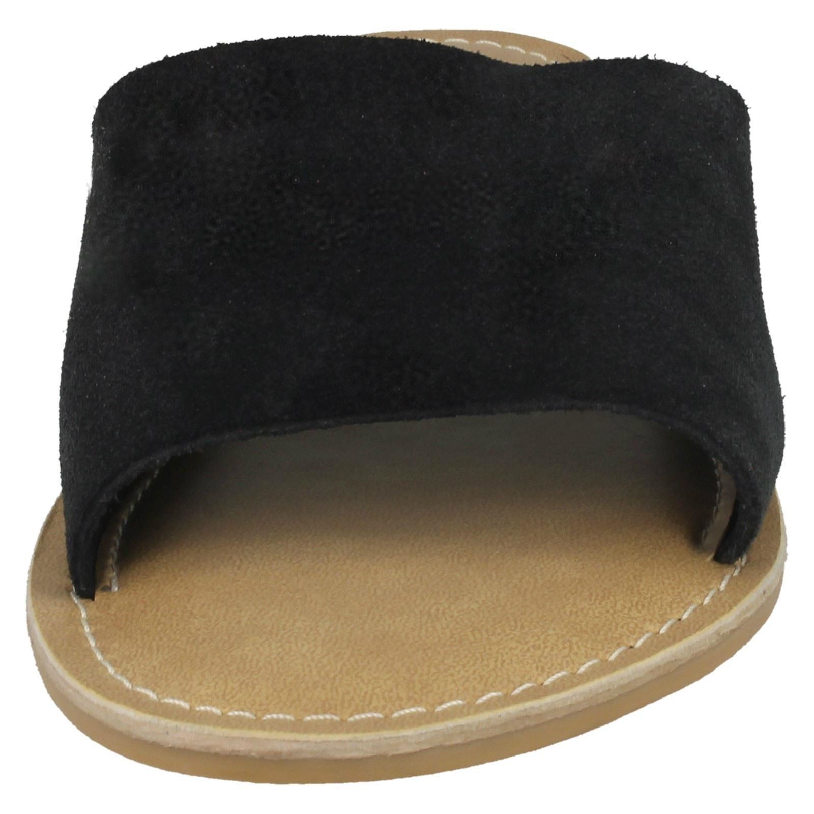Ladies Leather Collection Suede Mule Sandals - Picture 9 of 55