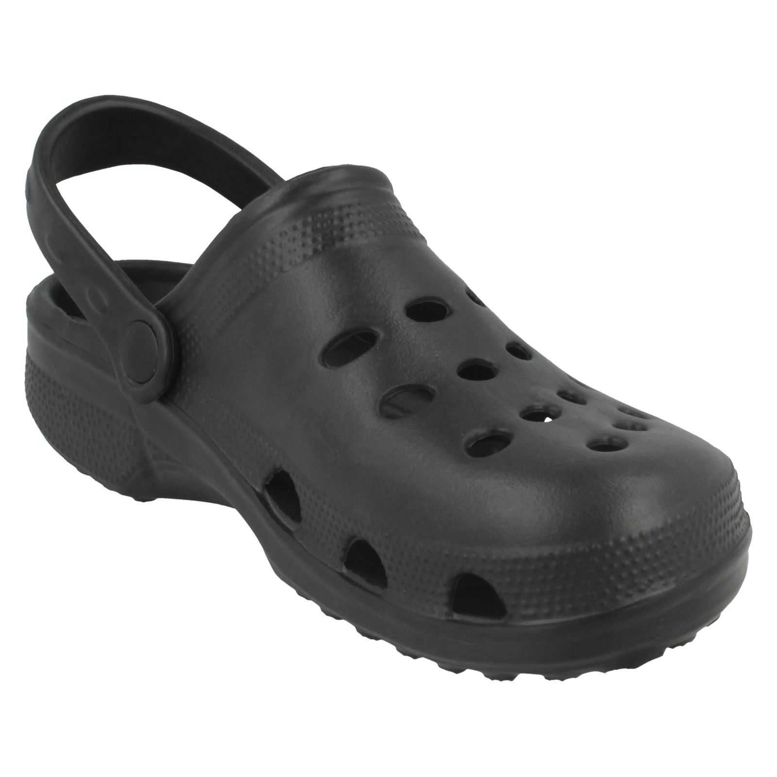 Childrens Unisex Spot On Clogs With Ankle Strap - Picture 4 of 28