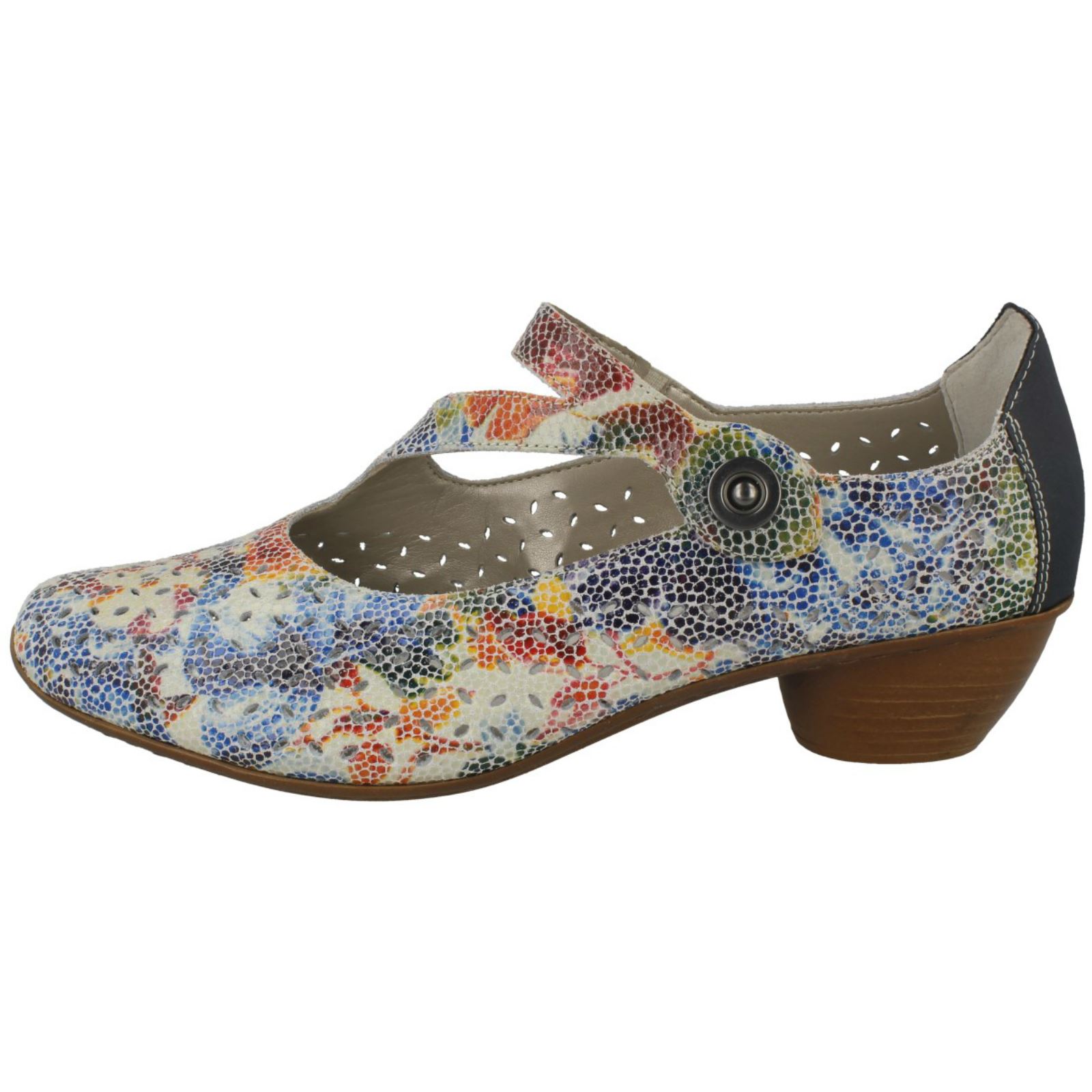 Ladies Multi Heeled Rieker Smart '43777' Shoes rXqr7nfw4