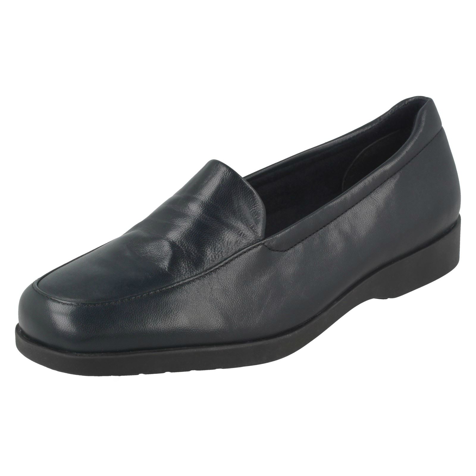 Ladies Clarks Flat Loafer Style Casual Slip On Leather Shoes Georgia