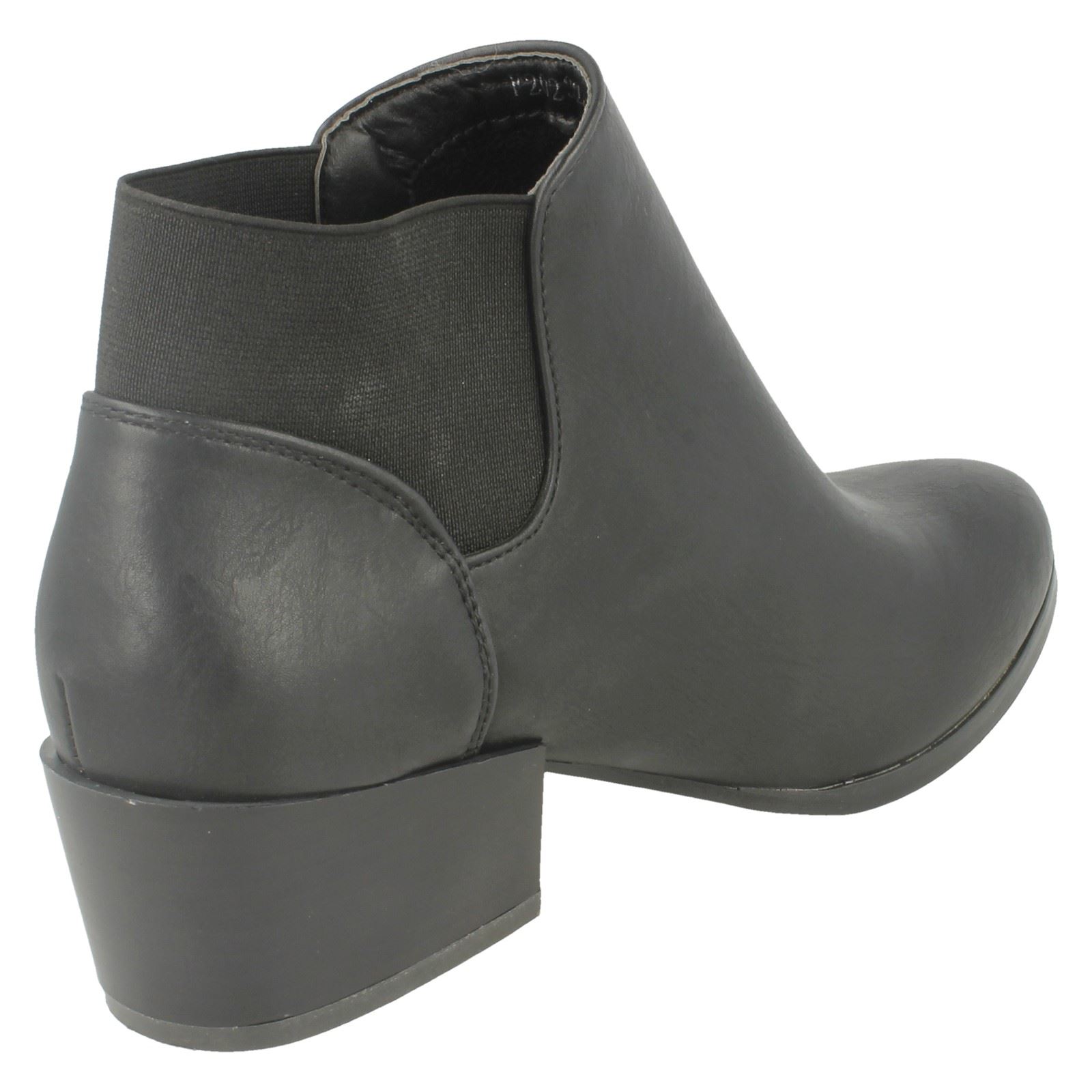 Ladies Spot On F5R0230 Heeled Ankle Boot - Picture 9 of 28