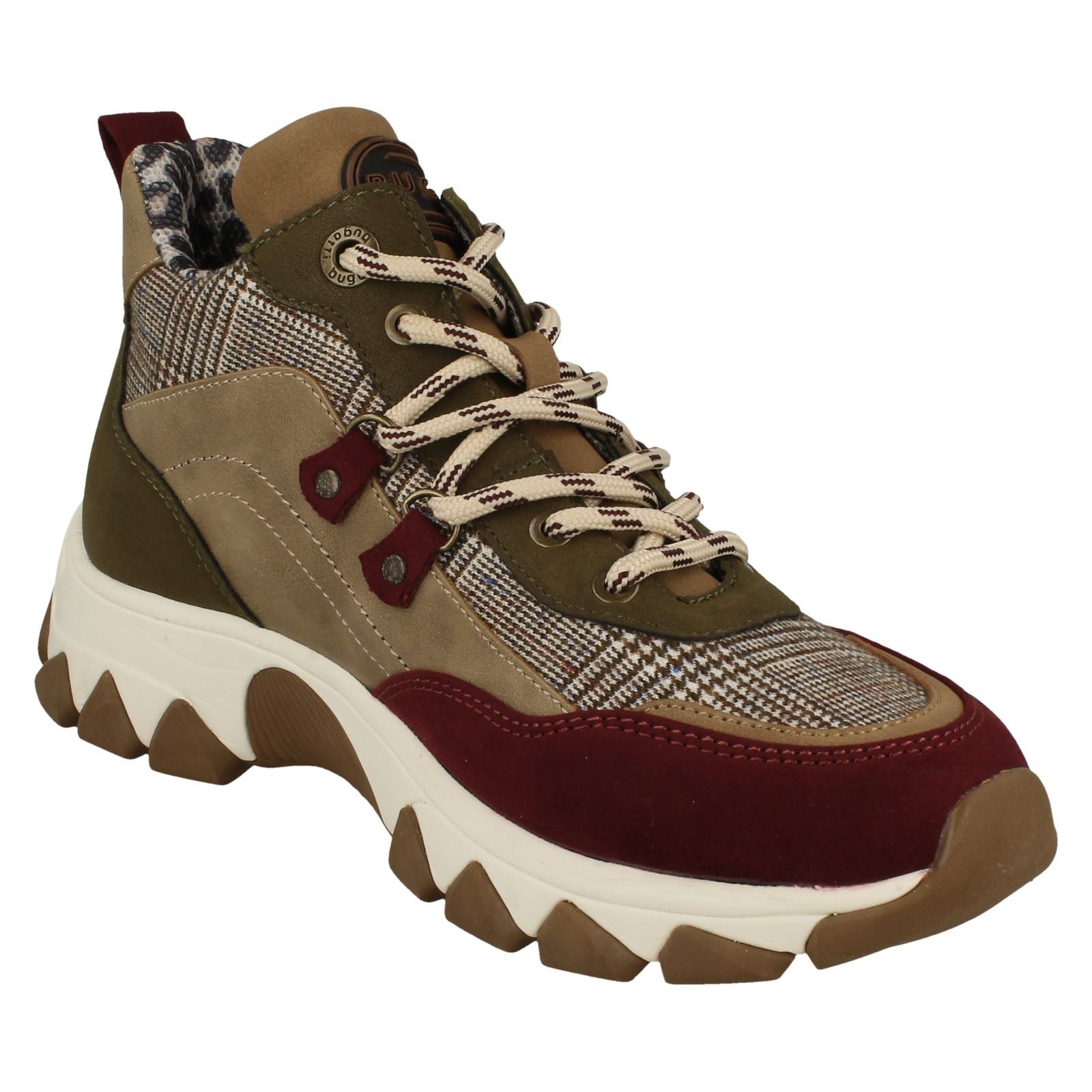 Ladies Bugatti Casual Hi-Top Style Trainers 95203 - Picture 6 of 10